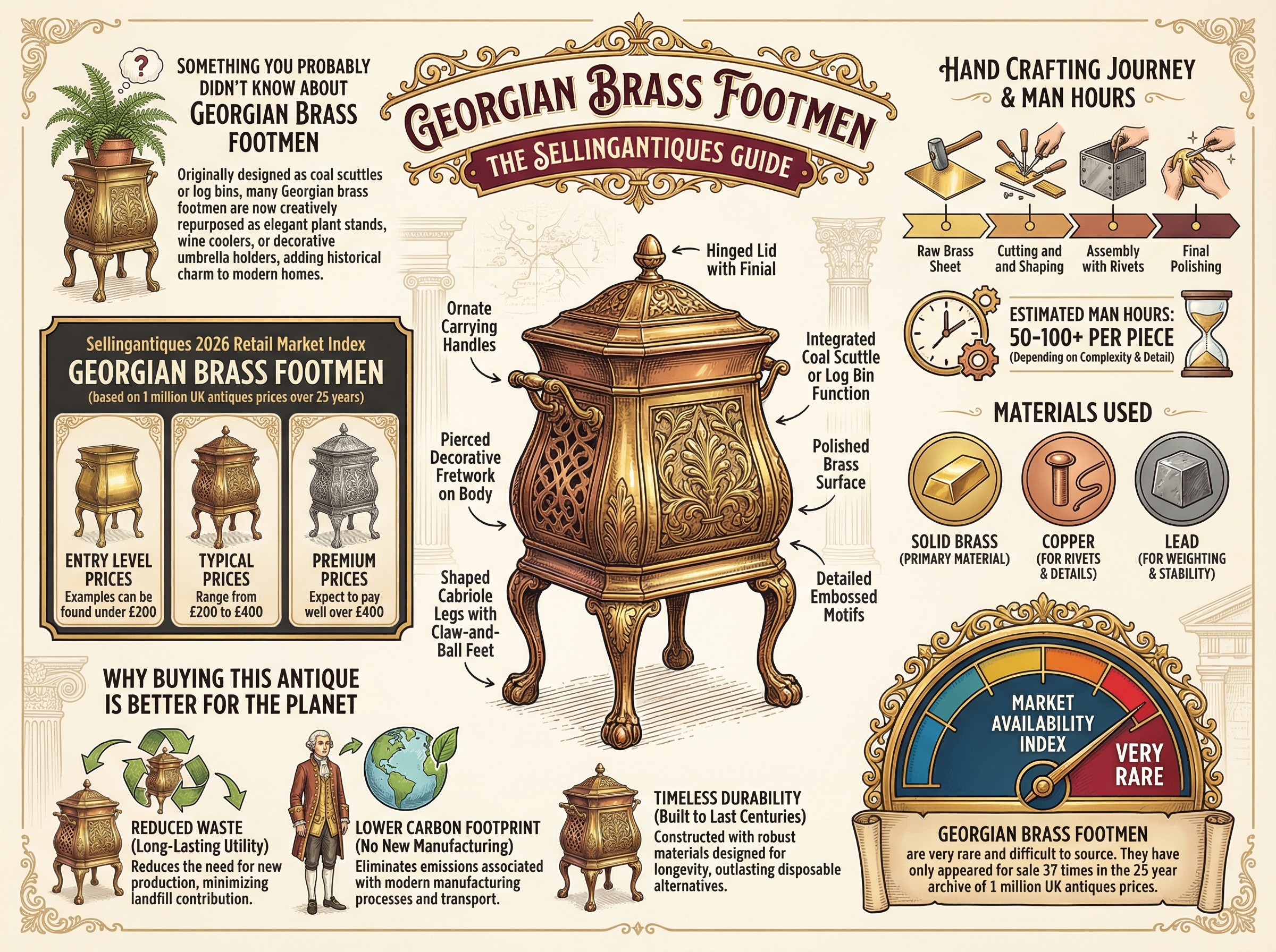Georgian Brass Footmen Guide Infographic