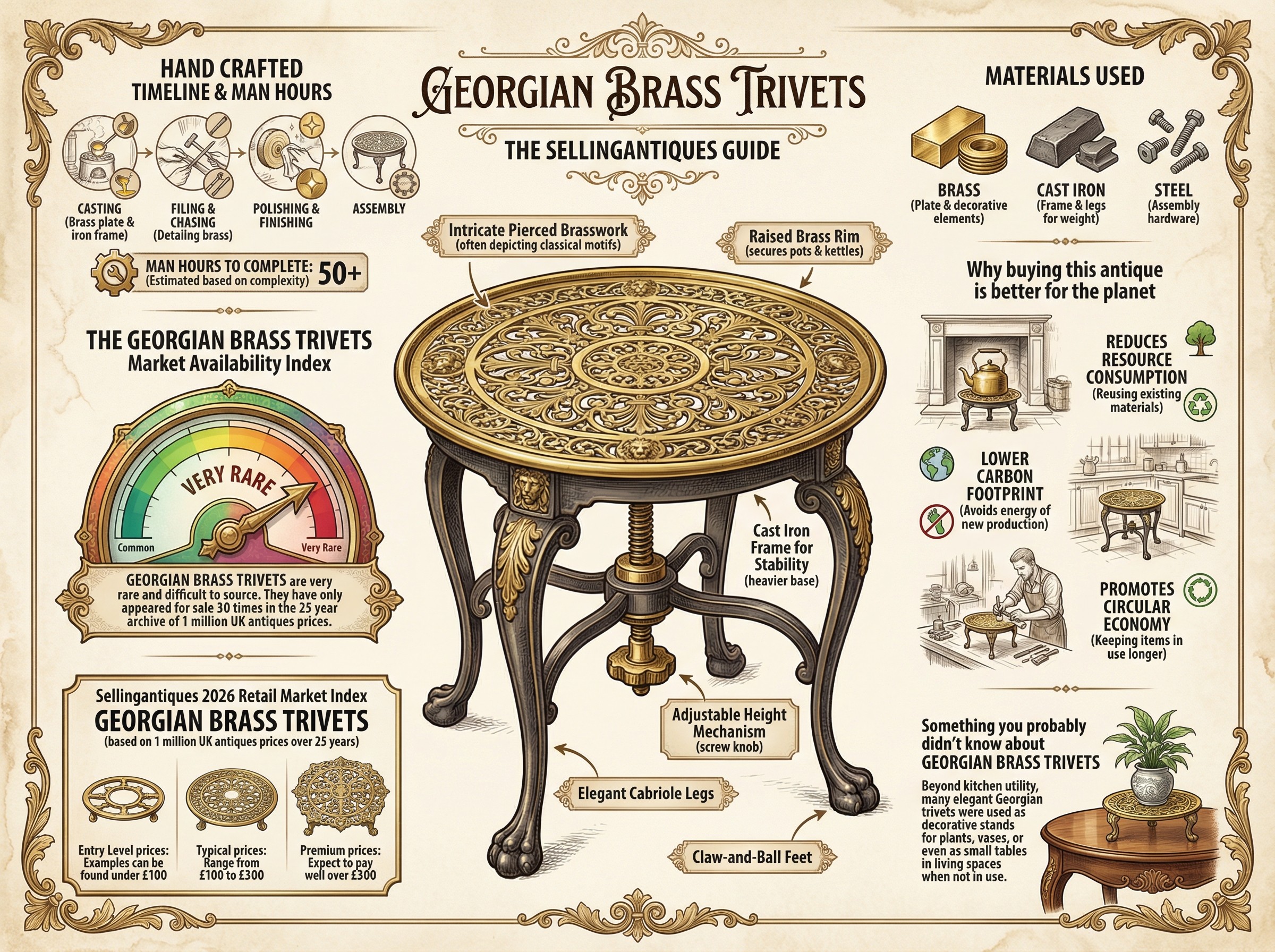 Georgian Brass Trivets Guide Infographic