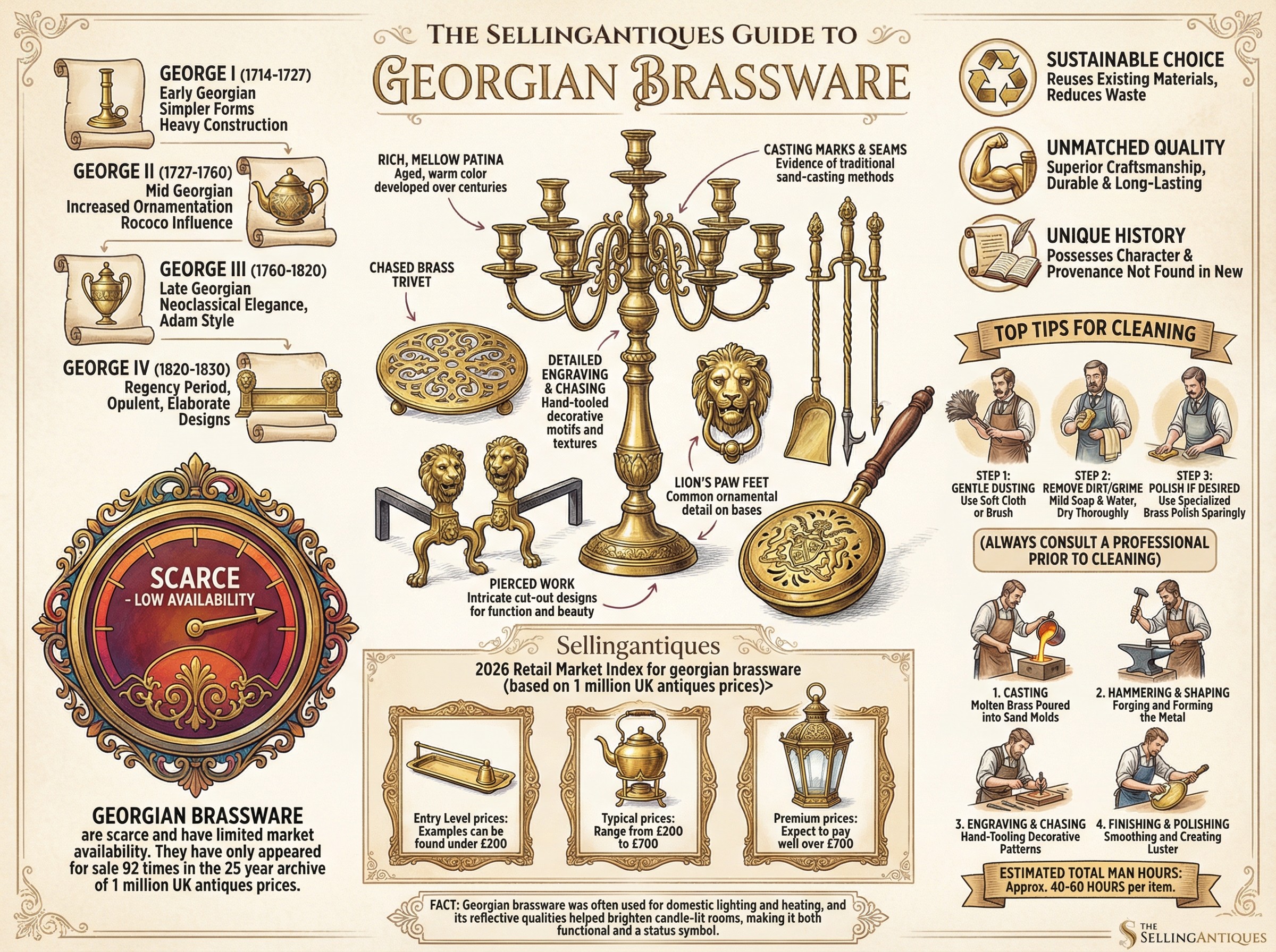 Georgian Brassware Guide Infographic