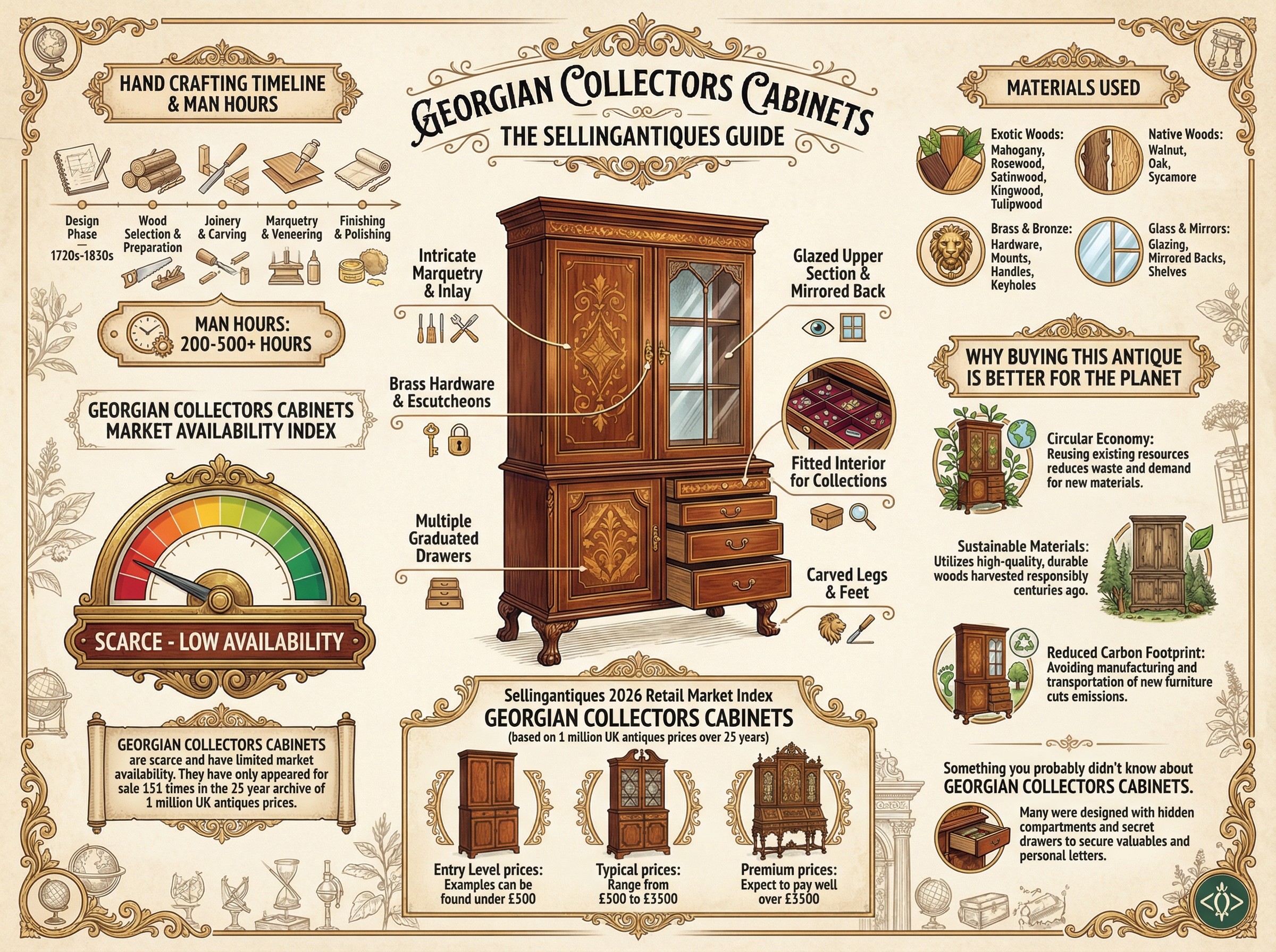 Georgian Collectors Cabinets Guide Infographic
