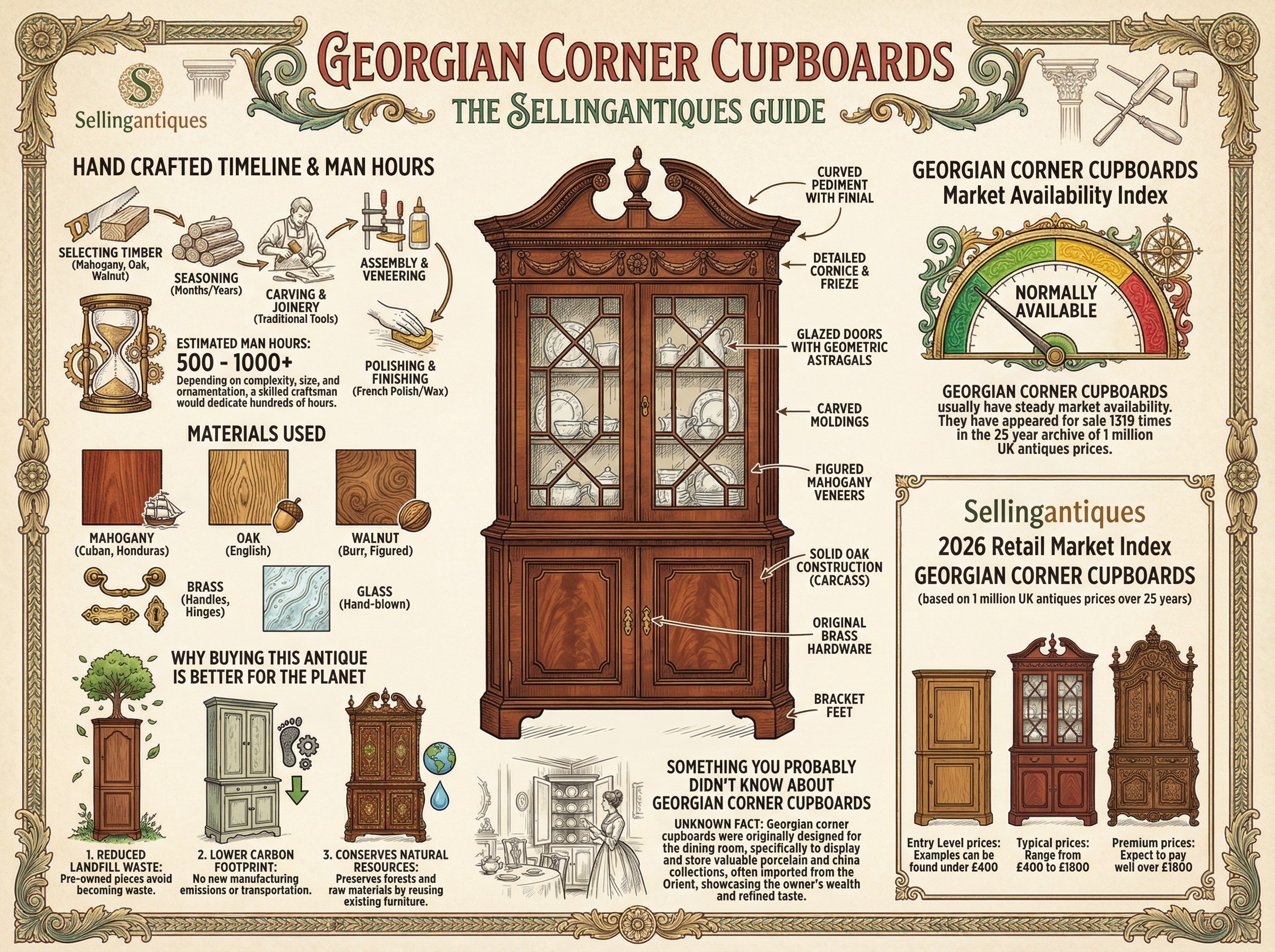 Georgian Corner Cupboards Guide Infographic