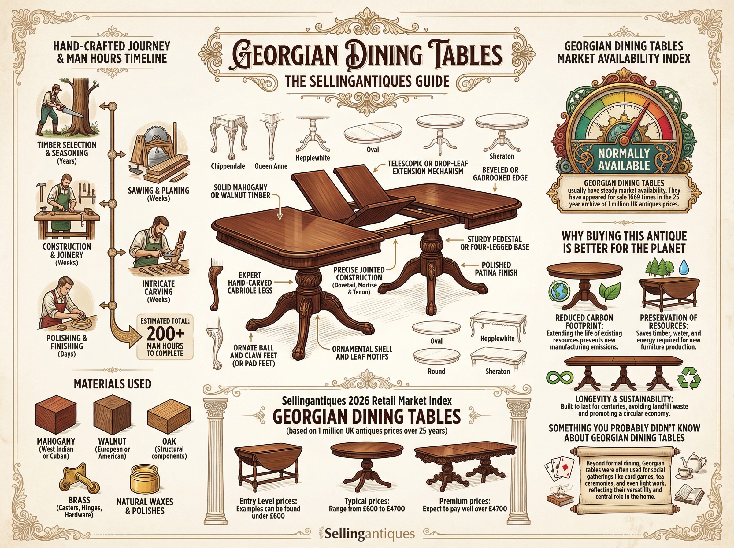 Georgian Dining Tables Guide Infographic