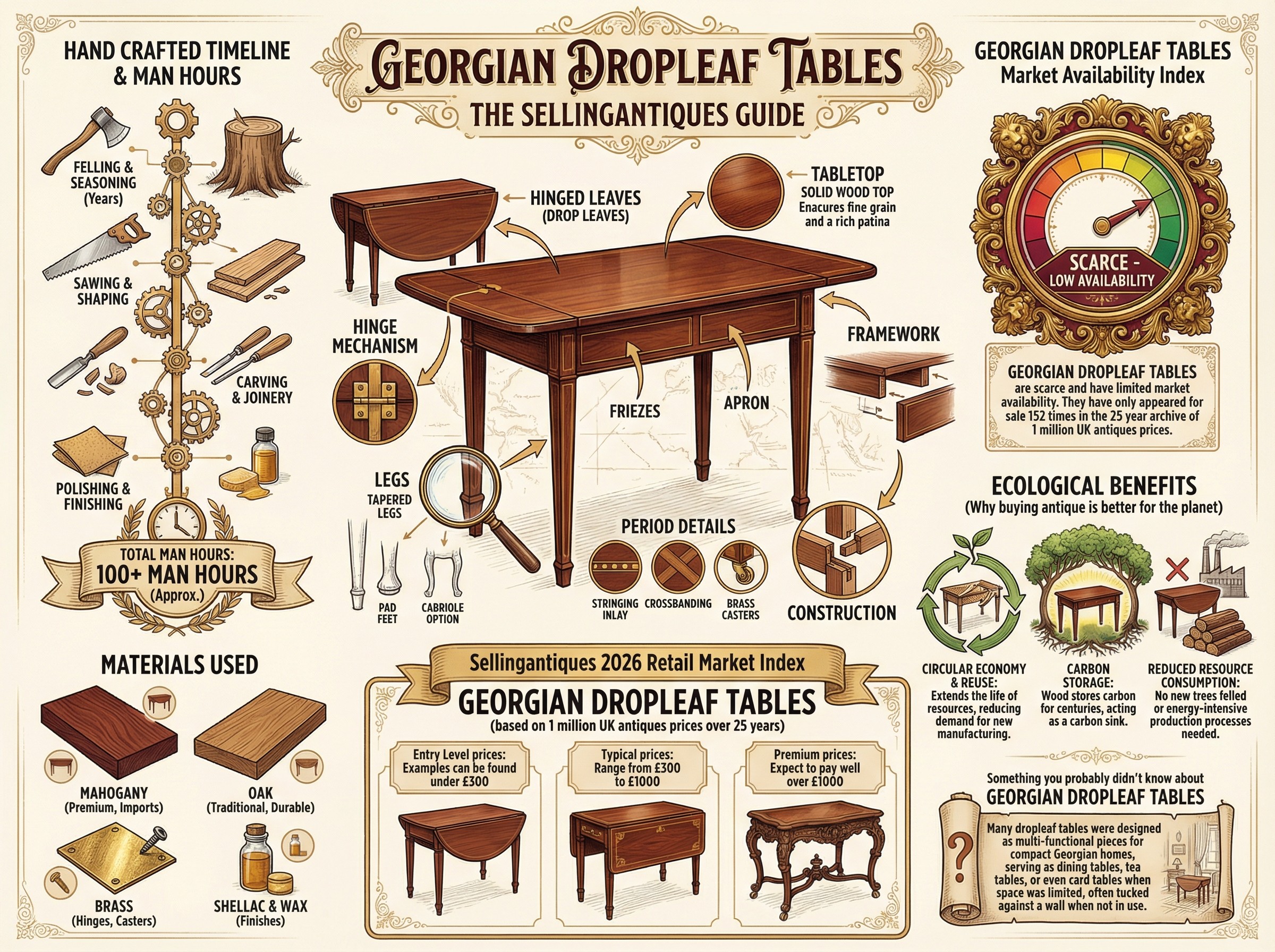 Georgian Dropleaf Tables Guide Infographic