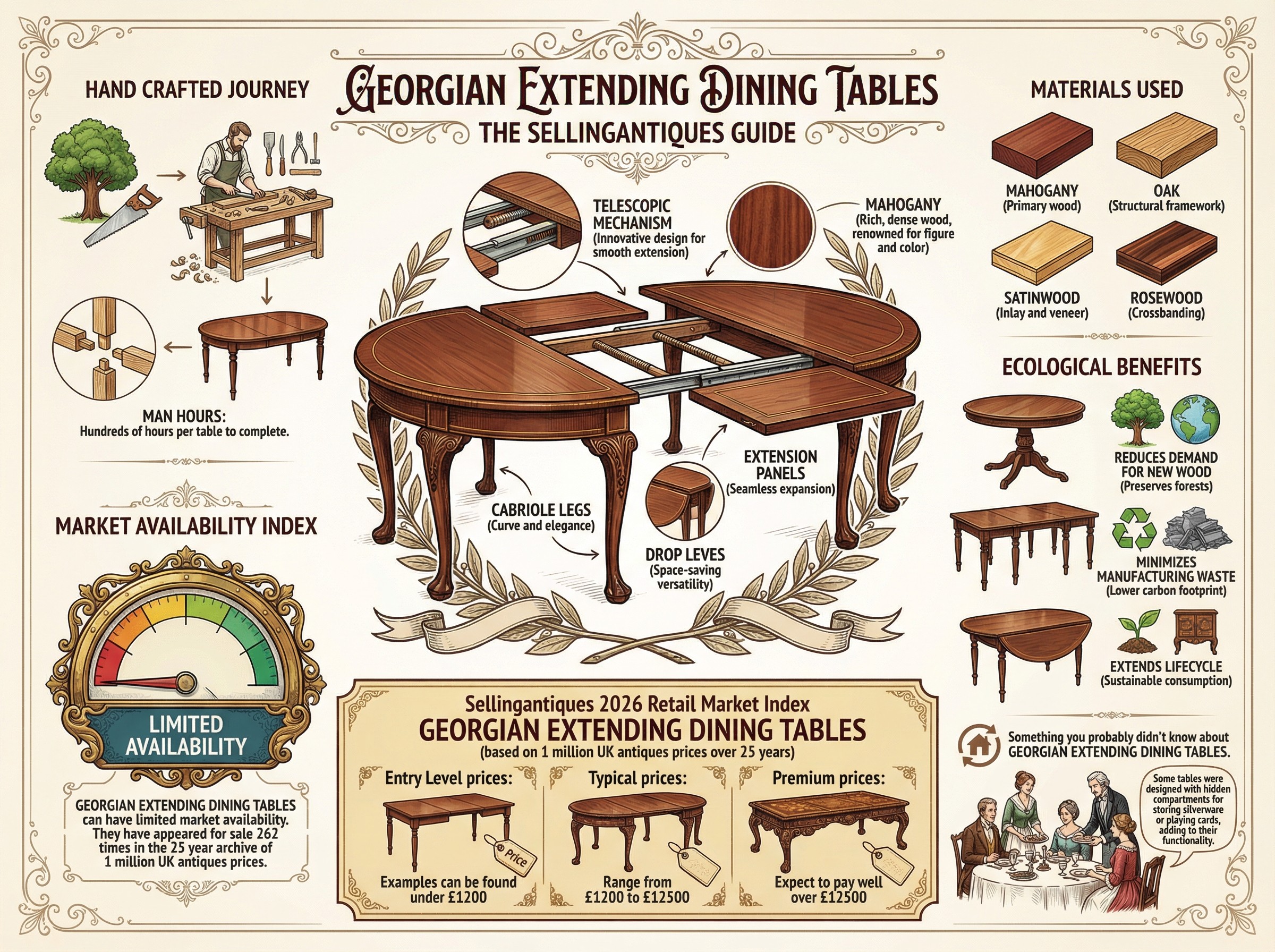 Georgian Extending Dining Tables Guide Infographic