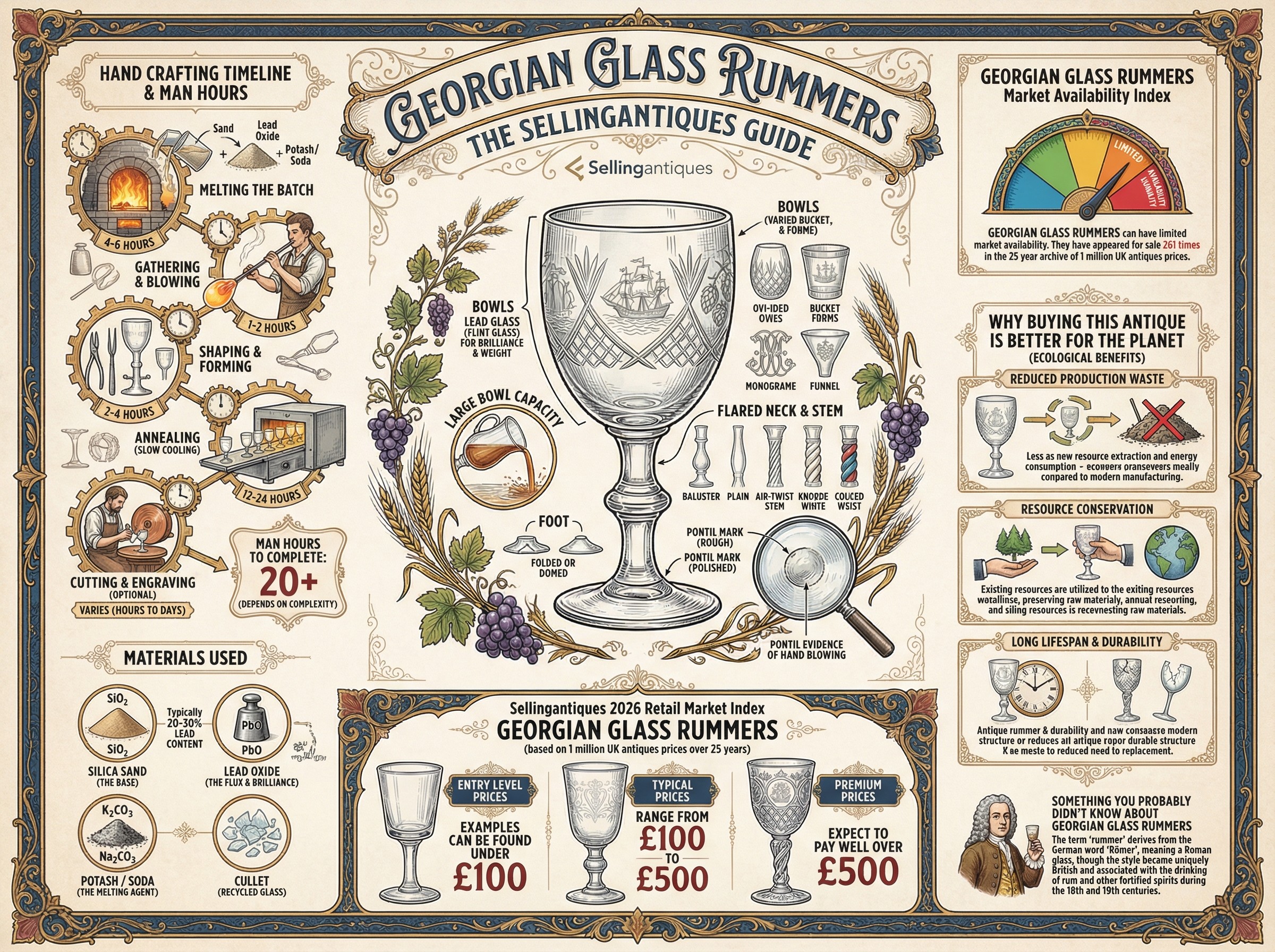 Georgian Glass Rummers Guide Infographic