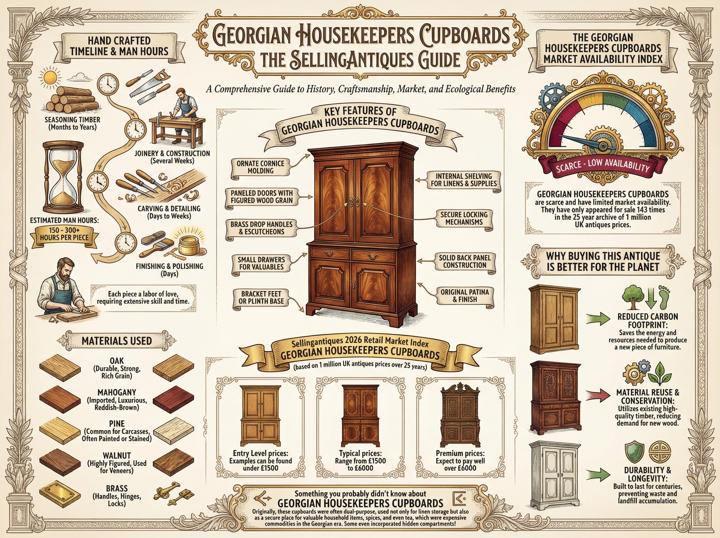 Georgian Housekeepers Cupboards Guide Infographic