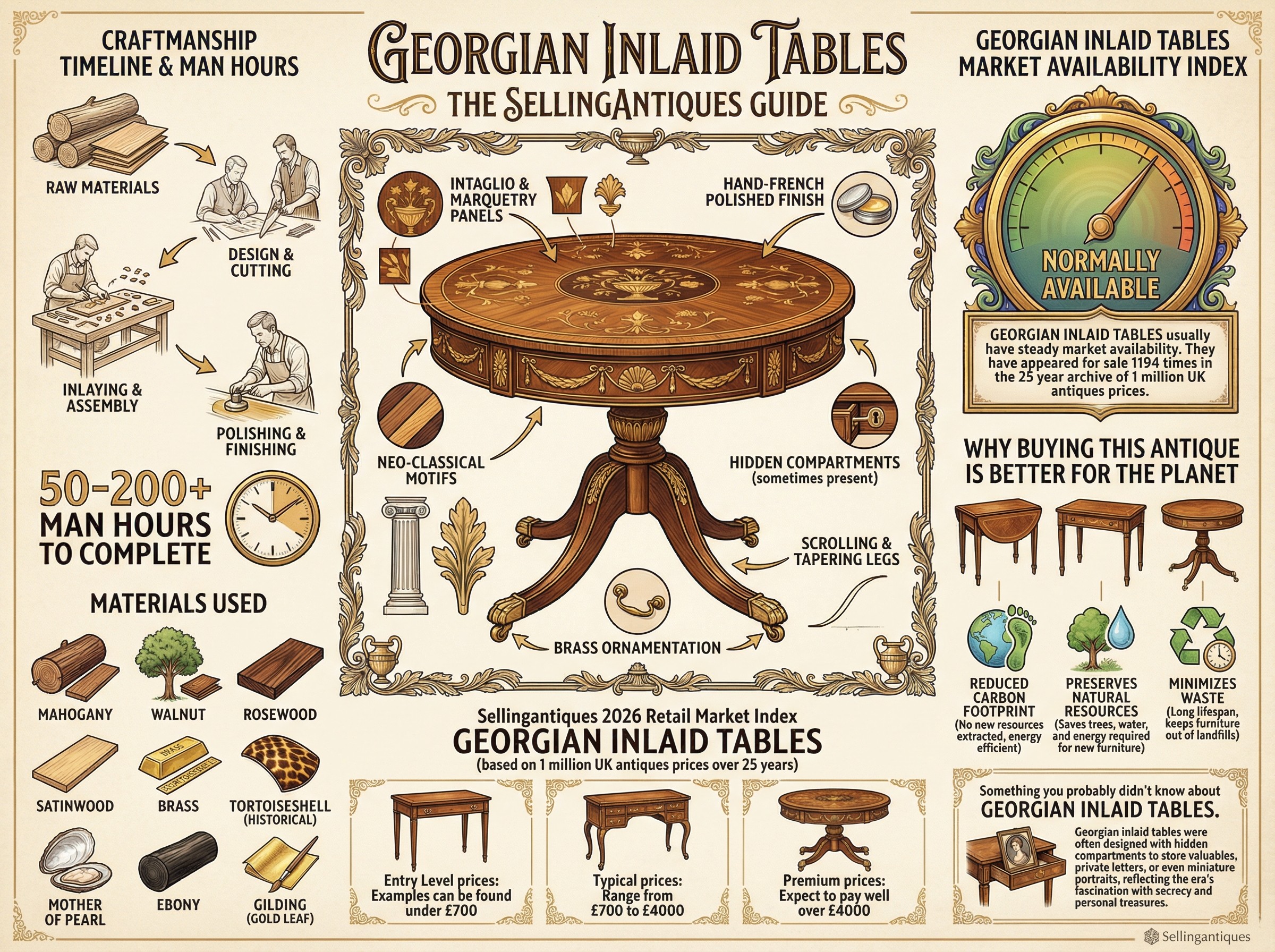 Georgian Inlaid Tables Guide Infographic
