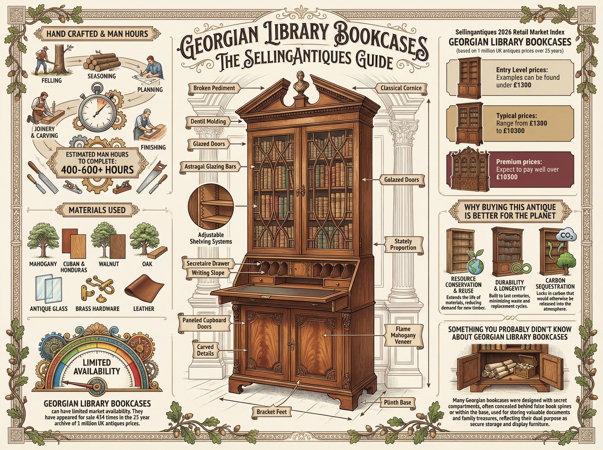 Georgian Library Bookcases Guide Infographic