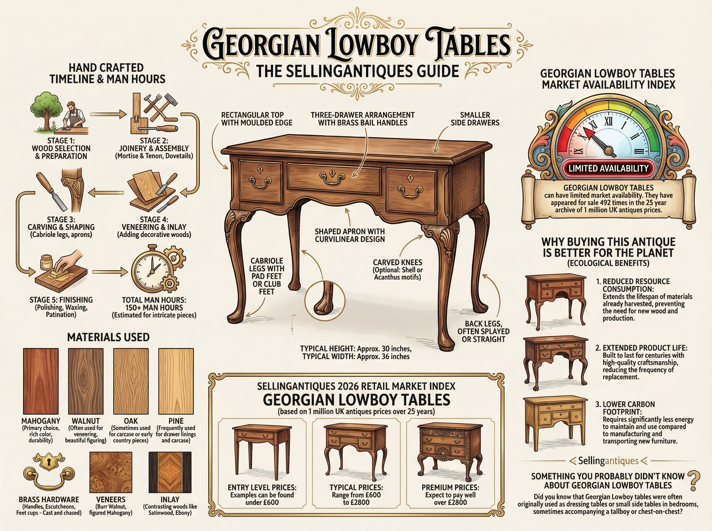 Georgian Lowboy Tables Guide Infographic