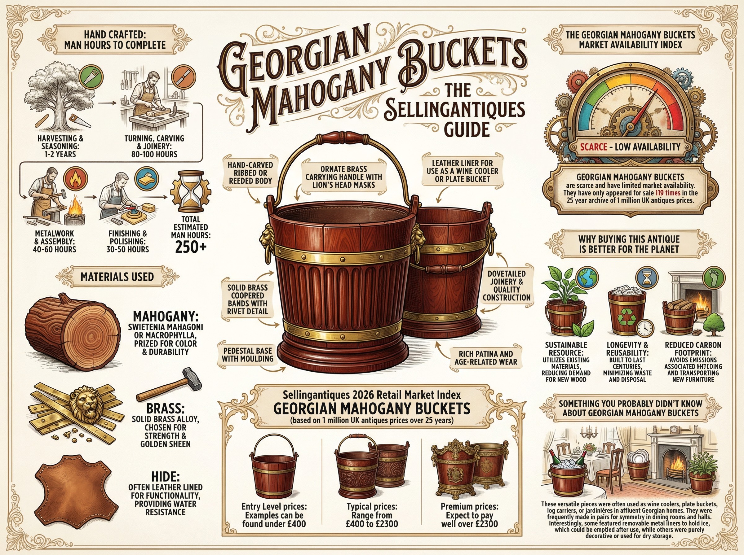 Georgian Mahogany Buckets Guide Infographic