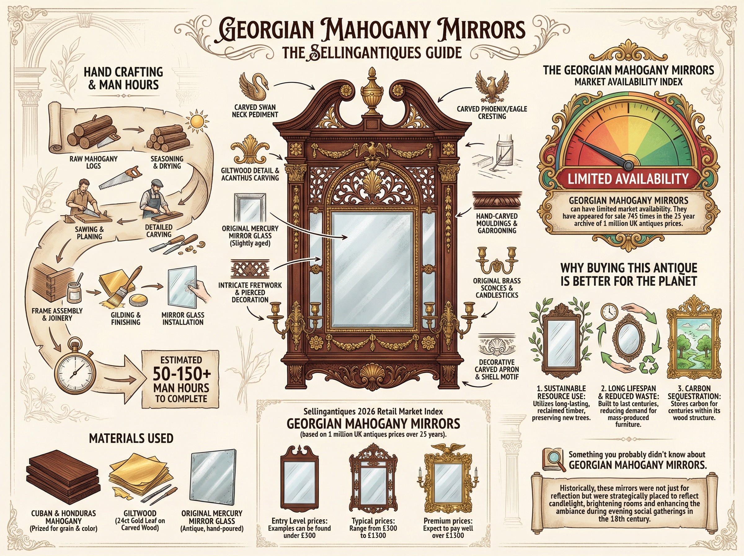 Georgian Mahogany Mirrors Guide Infographic