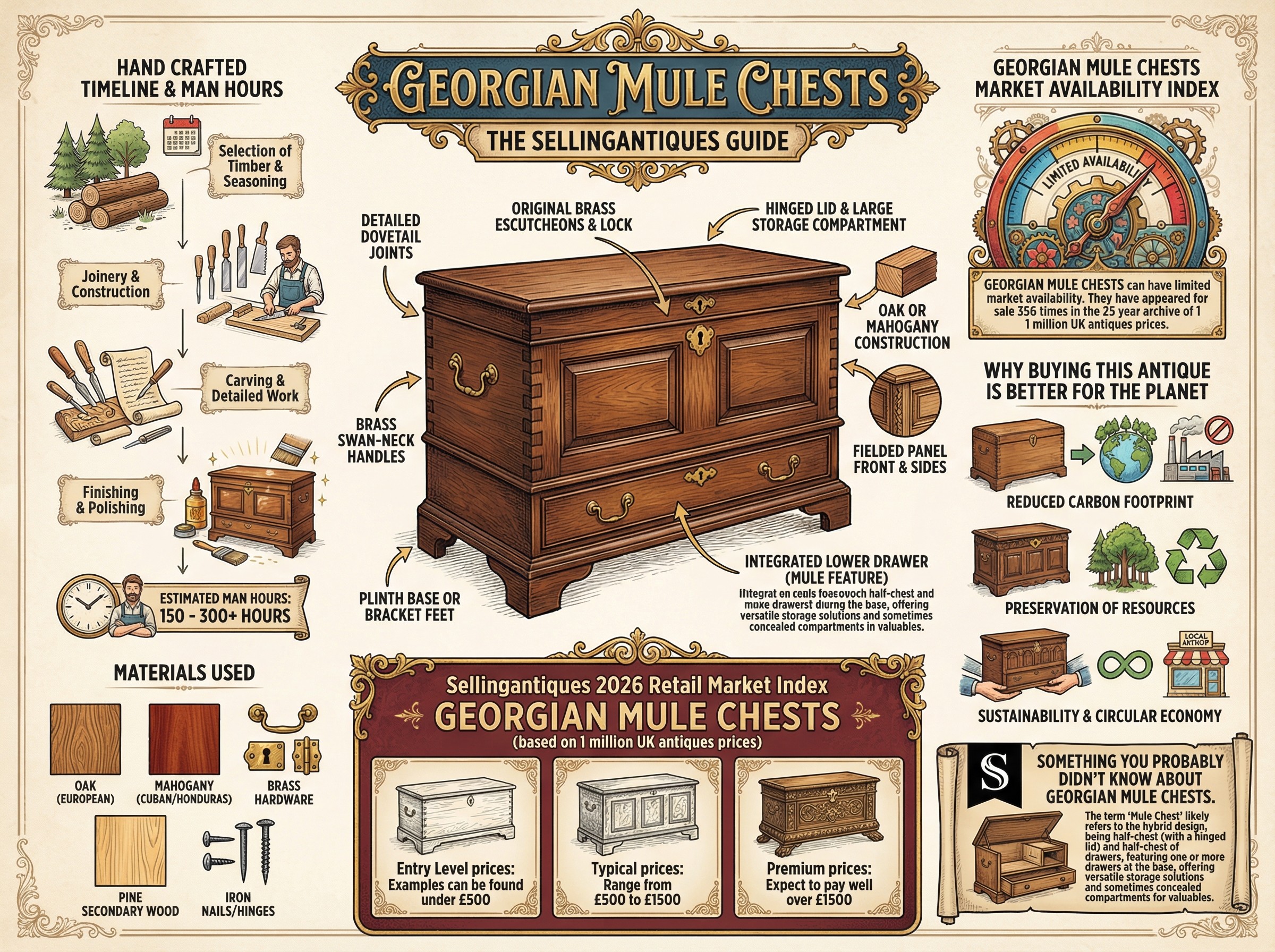 Georgian Mule Chests Guide Infographic