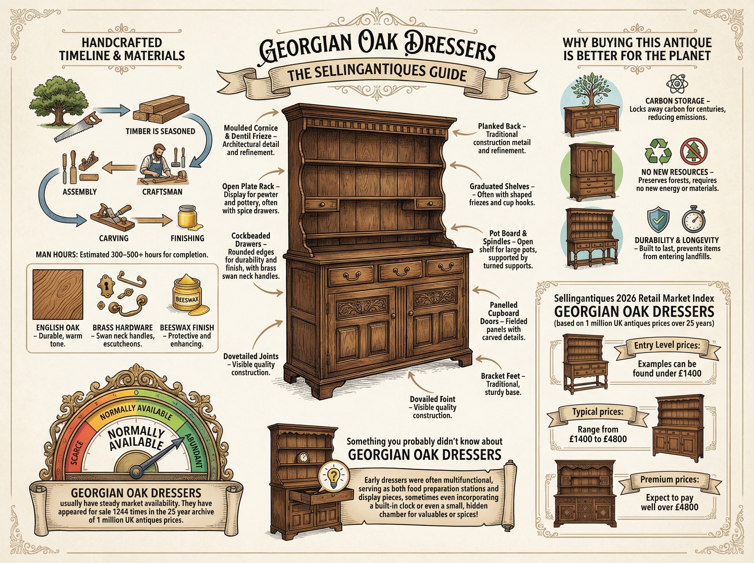 Georgian Oak Dressers Guide Infographic