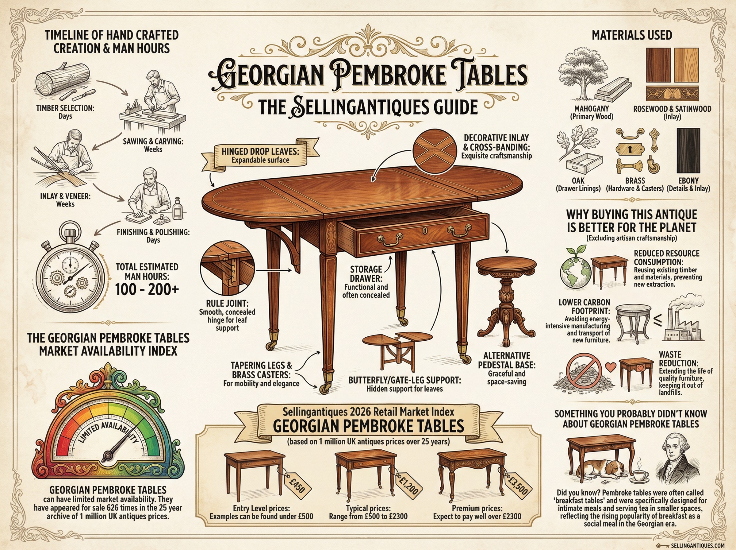 Georgian Pembroke Tables Guide Infographic