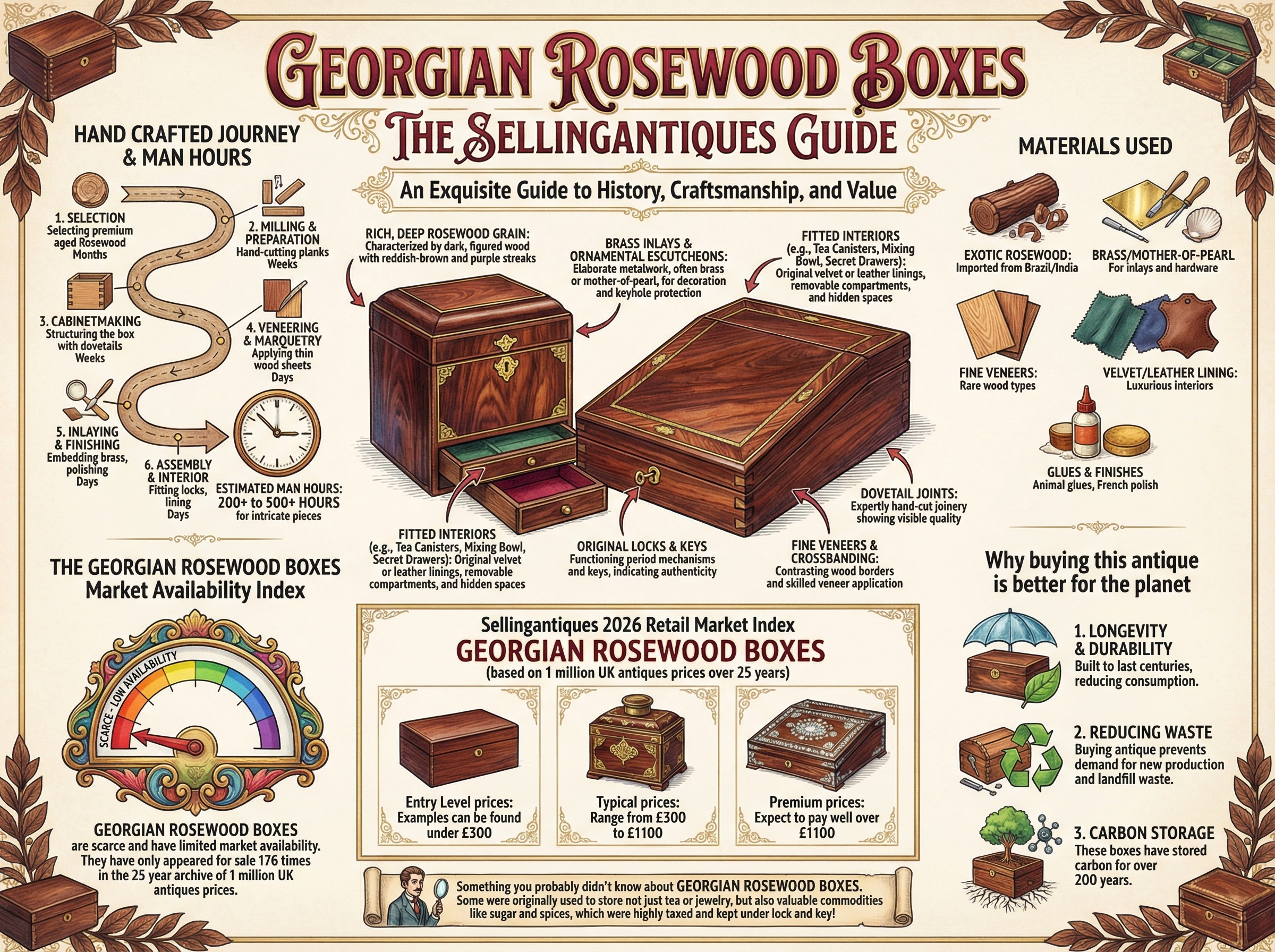 Georgian Rosewood Boxes Guide Infographic