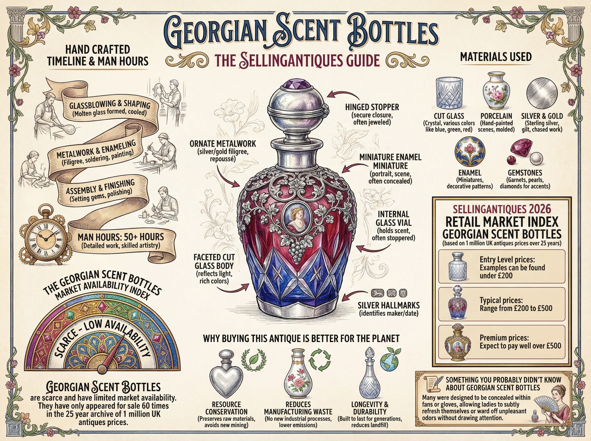 Georgian Scent Bottles Guide Infographic