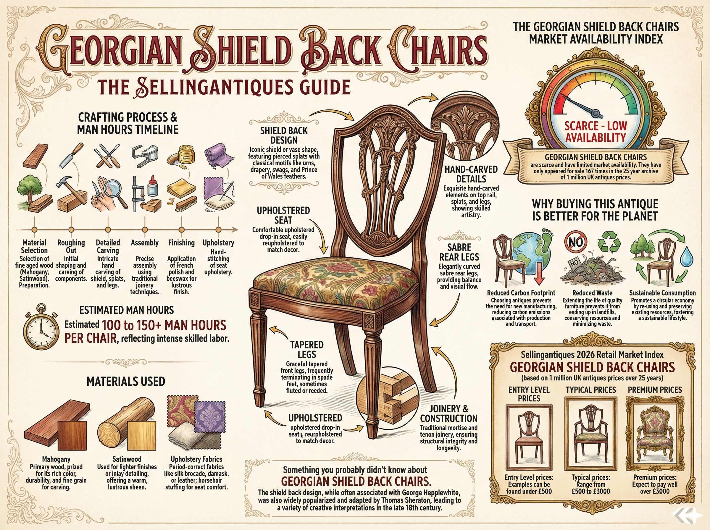 Georgian Shield Back Chairs Guide Infographic
