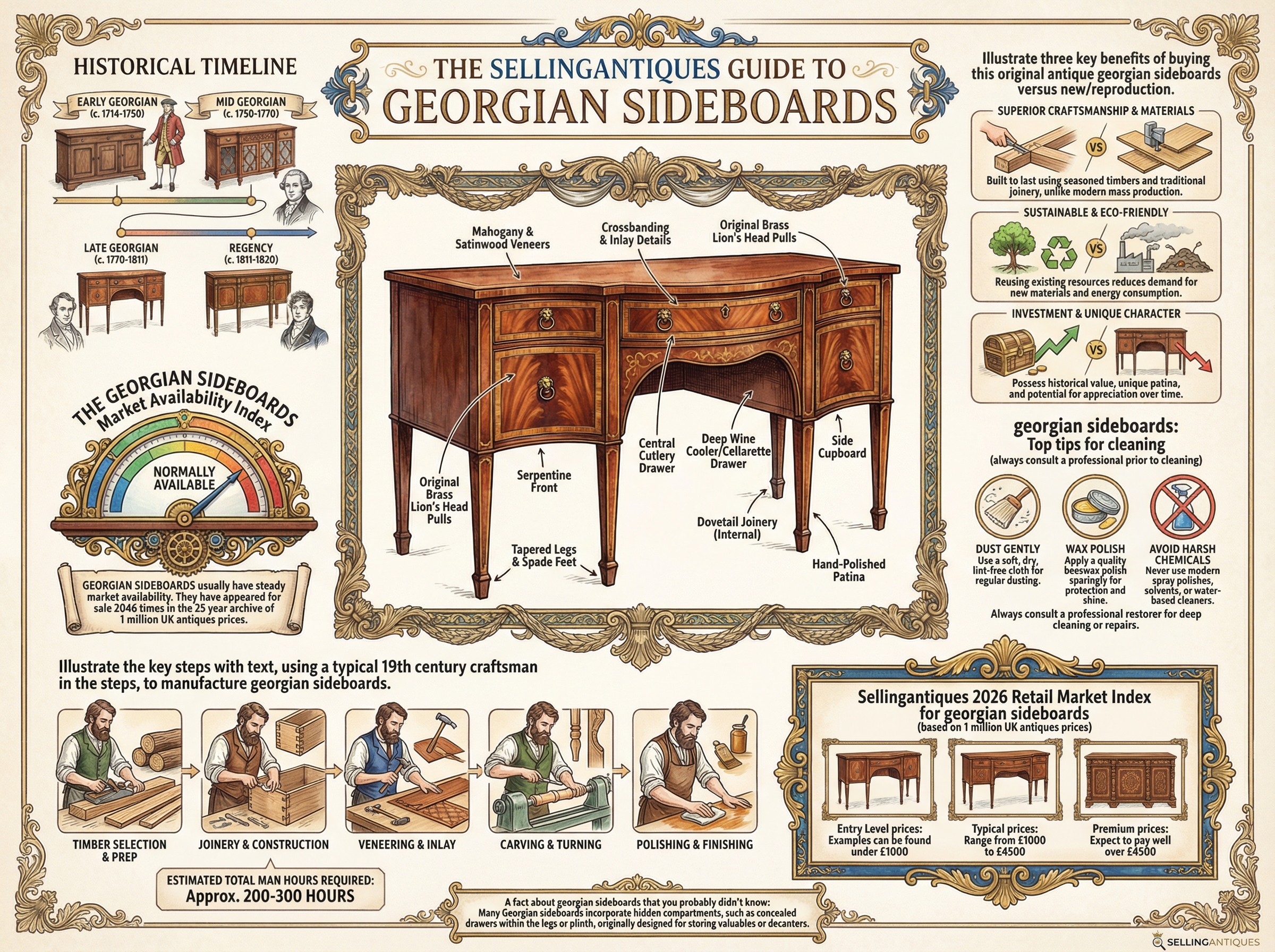 Georgian Baseboard The Sellingantiques Guide to Georgian Sideboards