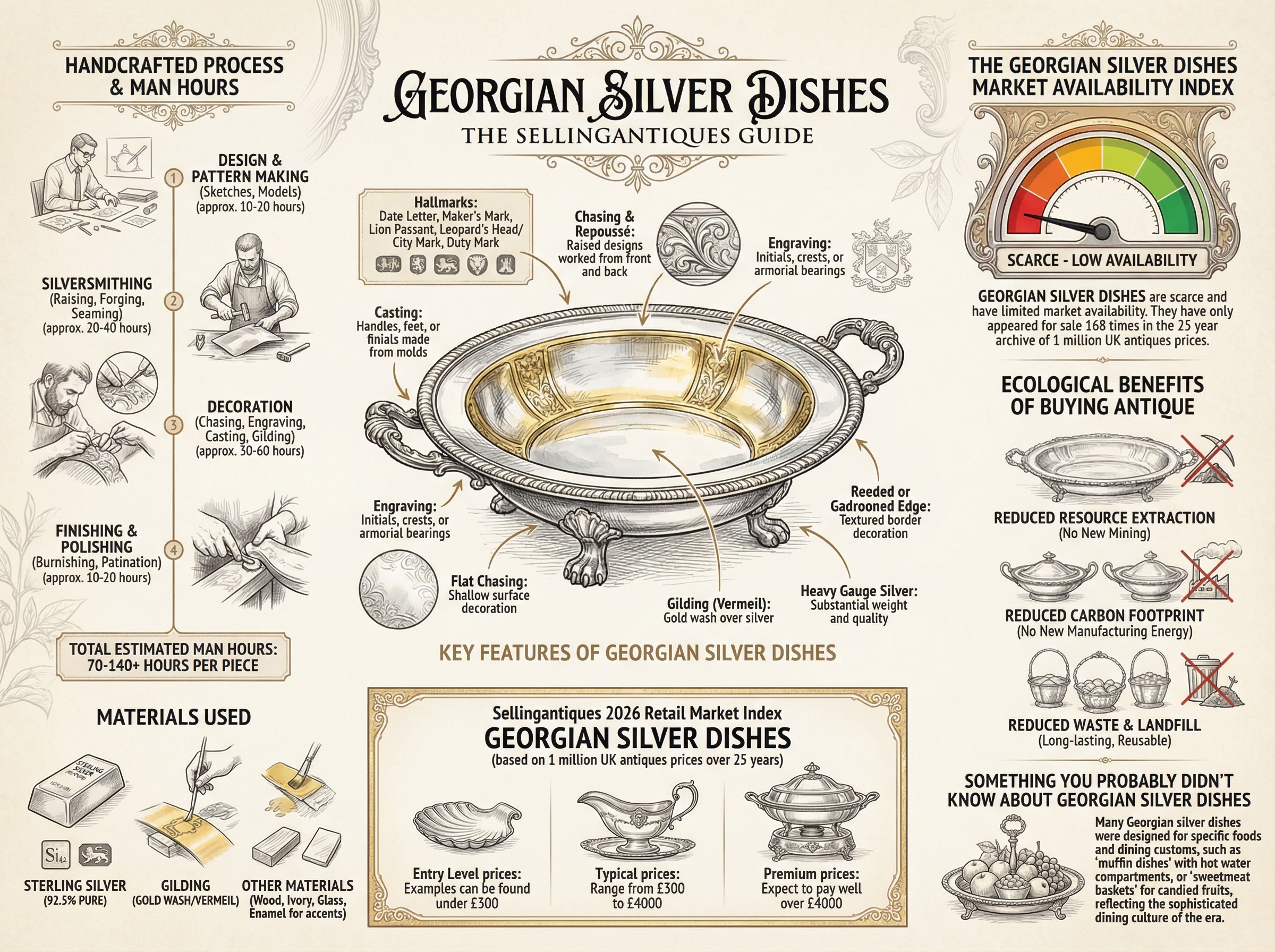 Georgian Silver Dishes Guide Infographic