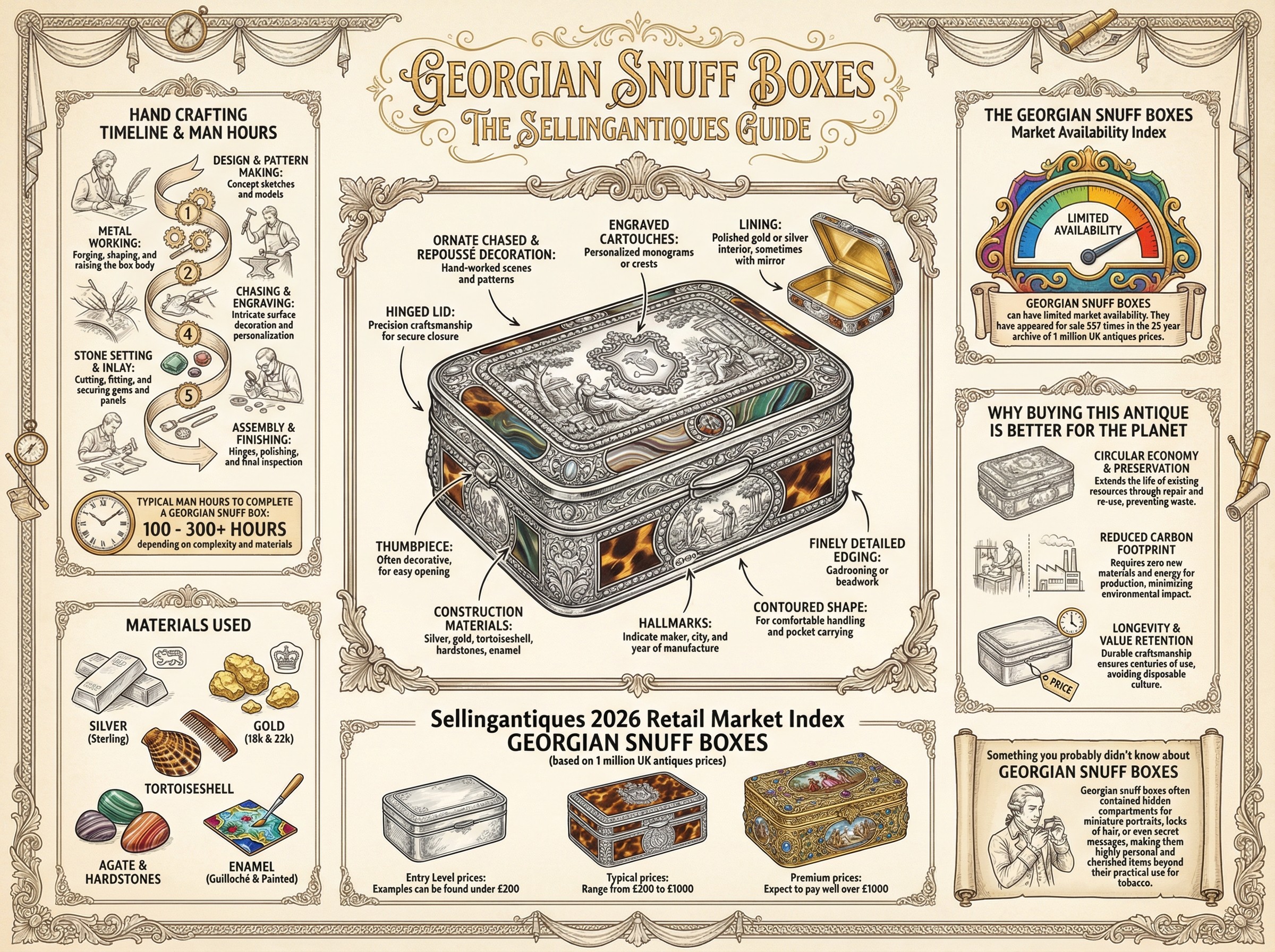 Georgian Snuff Boxes Guide Infographic