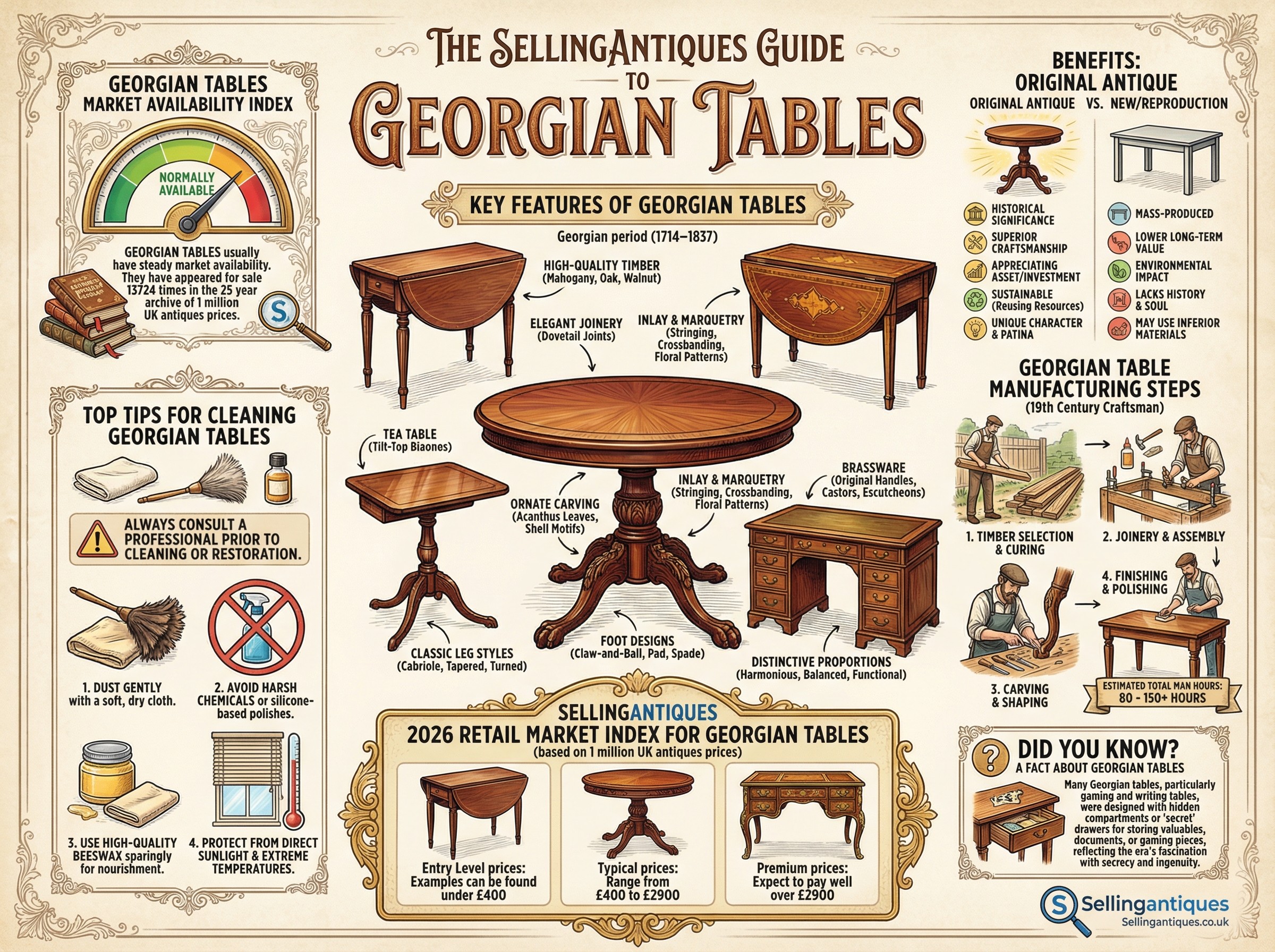 Georgian Tables Guide Infographic