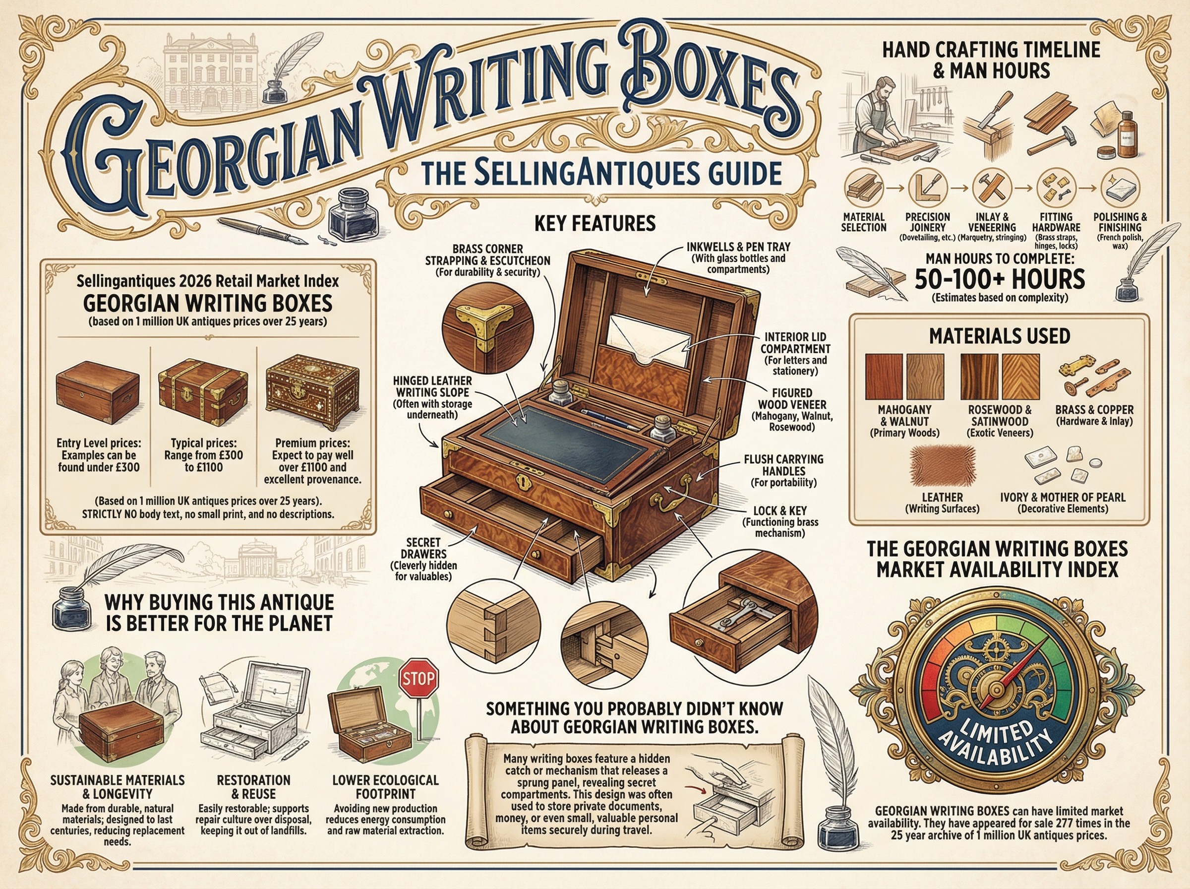 Georgian Writing Boxes Guide Infographic