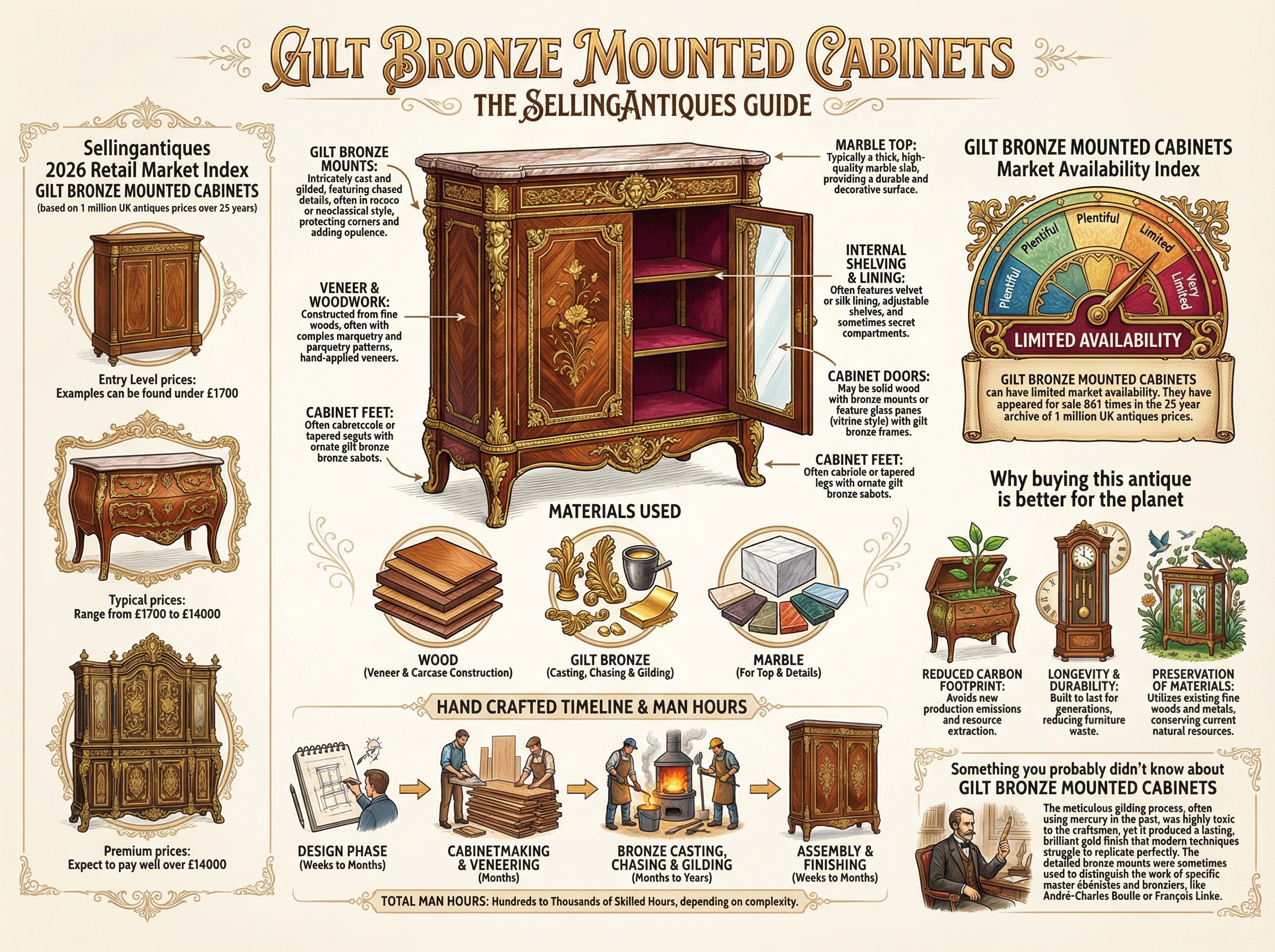 Gilt Bronze Mounted Cabinets Guide Infographic