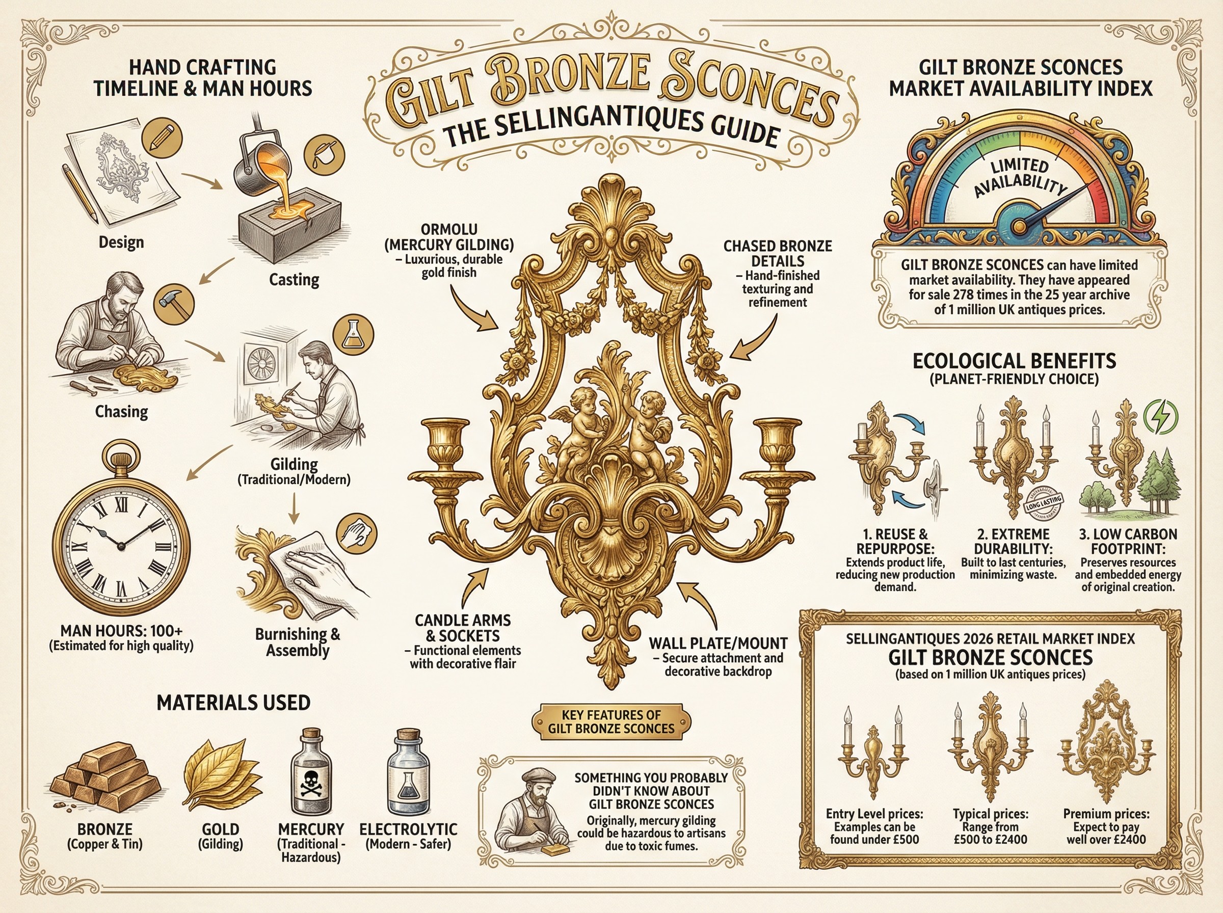 Gilt Bronze Sconces Guide Infographic