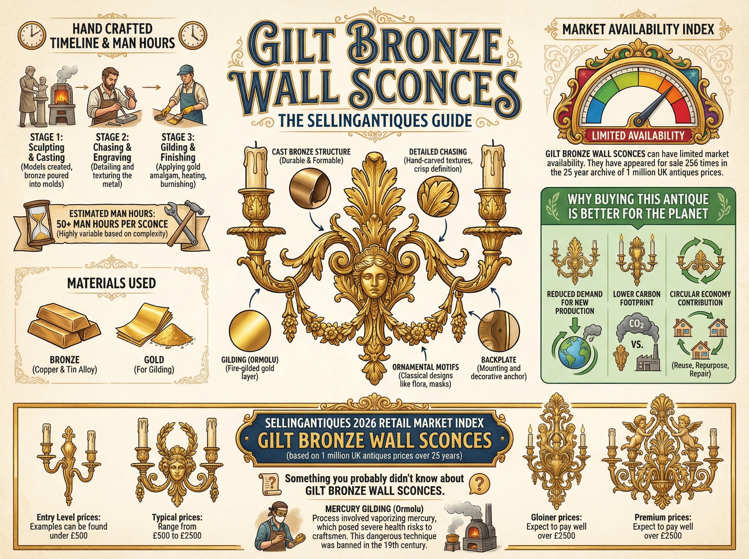 Gilt Bronze Wall Sconces Guide Infographic