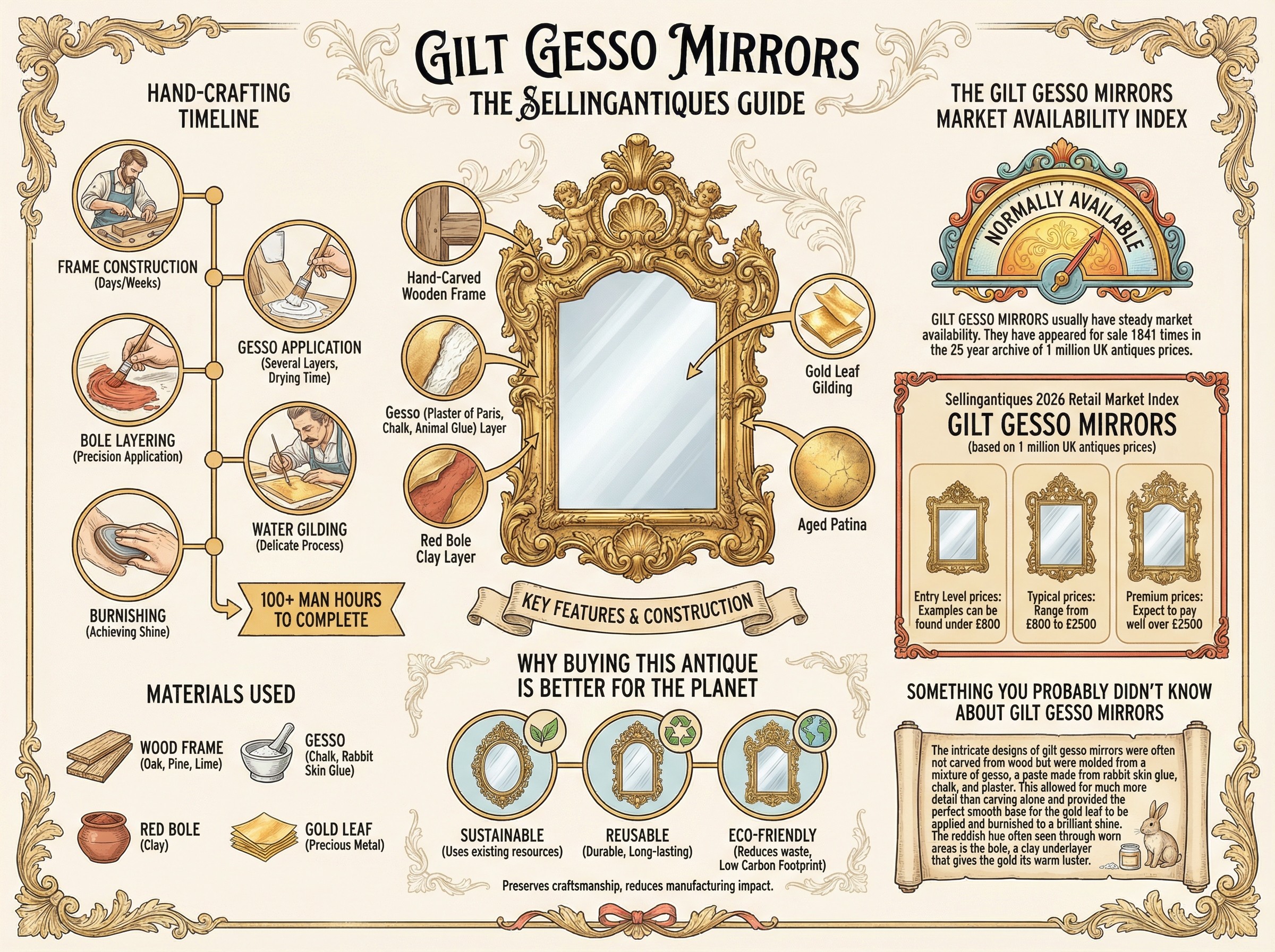 Gilt Gesso Mirrors Guide Infographic