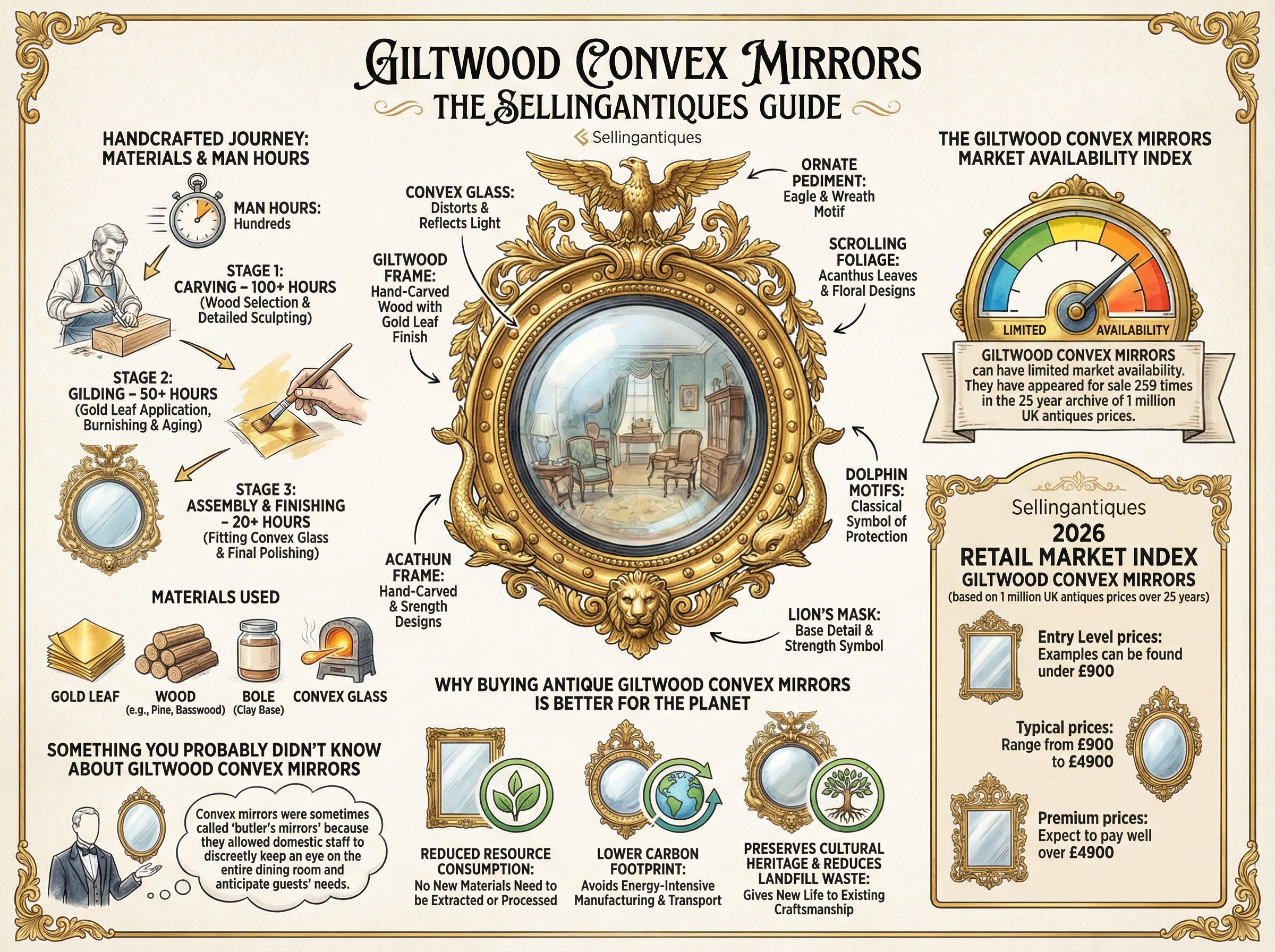 Giltwood Convex Mirrors Guide Infographic