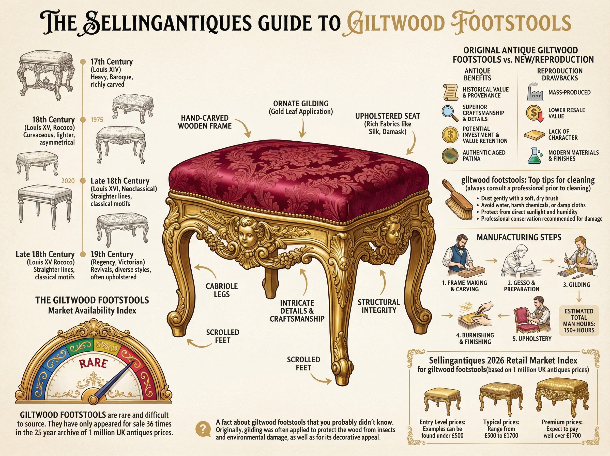 Giltwood Footstools Guide Infographic