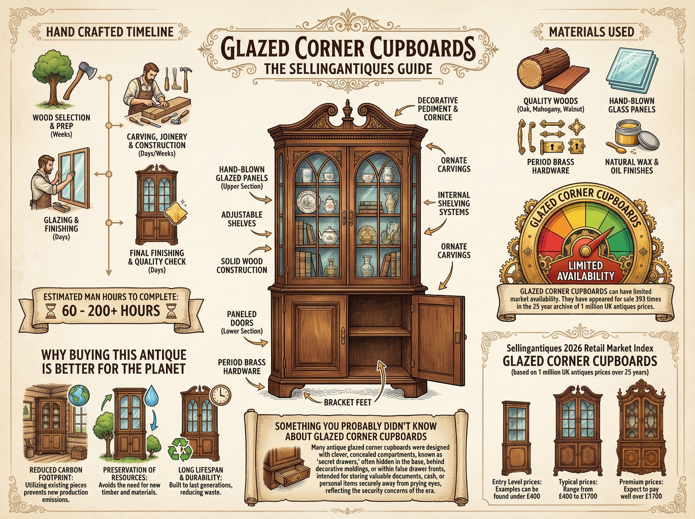 Glazed Corner Cupboards Guide Infographic