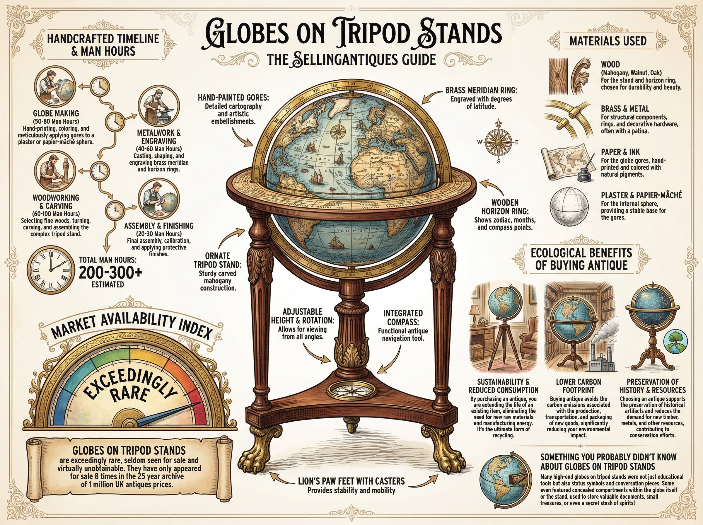 Globes On Tripod Stands Guide Infographic