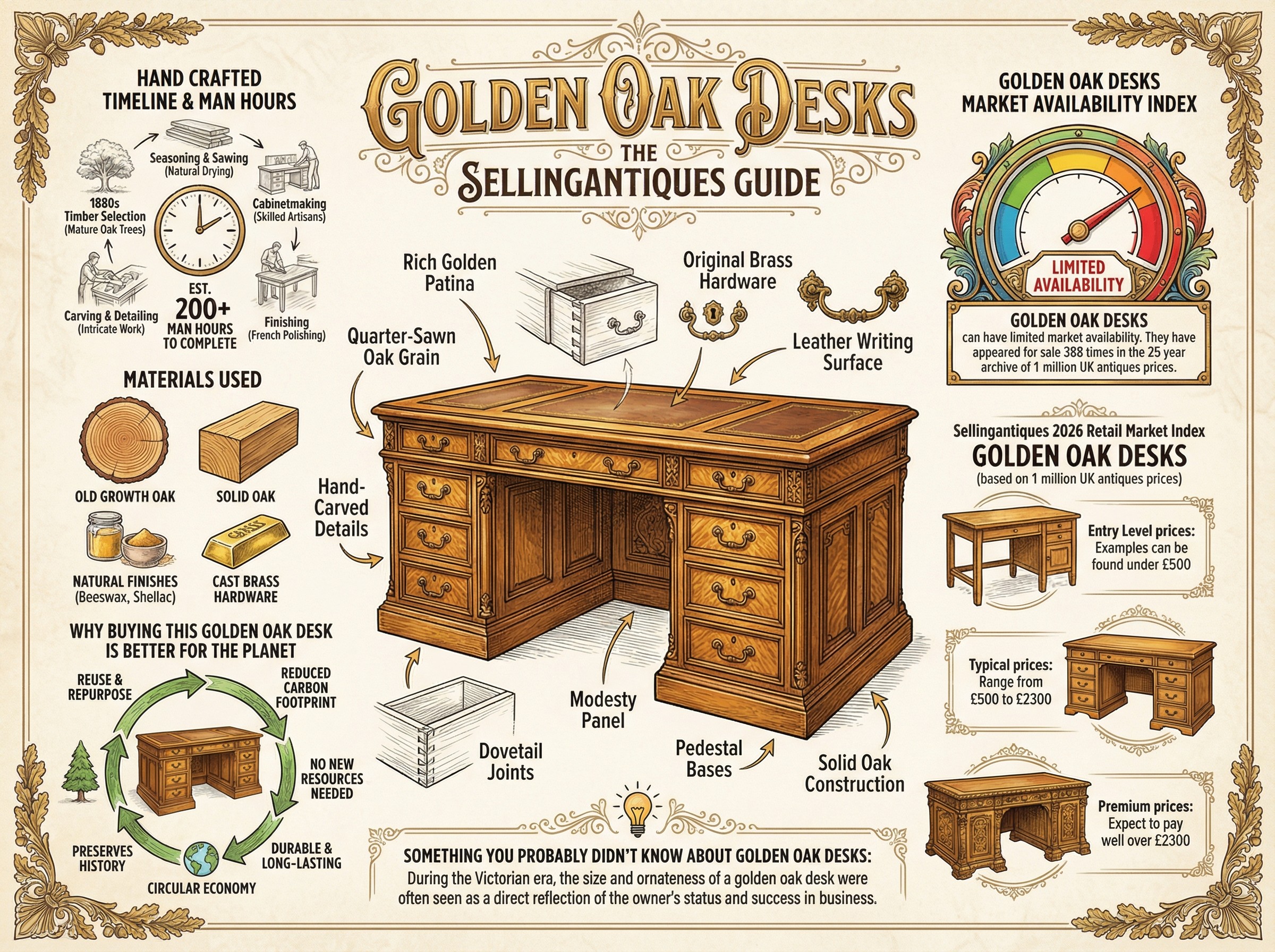 Golden Oak Desks Guide Infographic