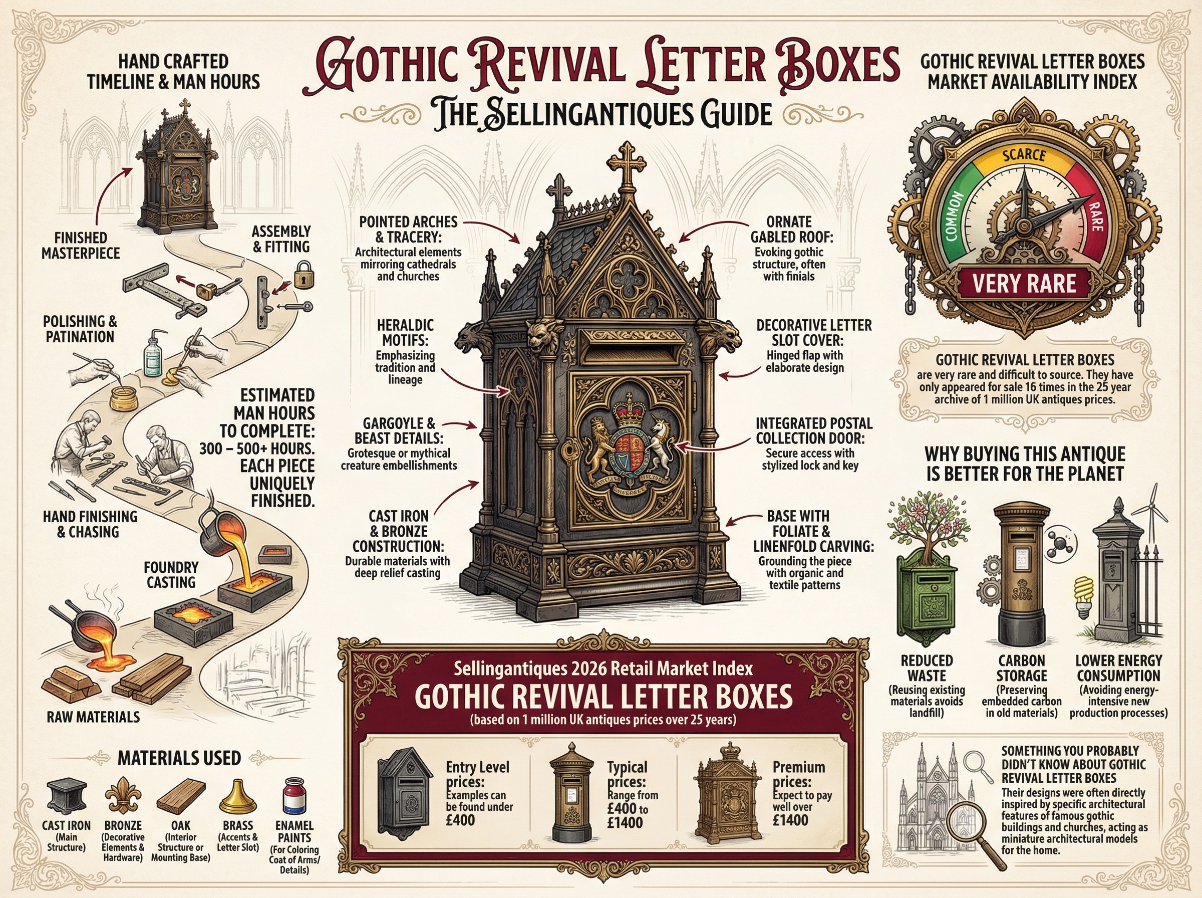 Gothic Mailboxes The Sellingantiques Guide to Gothic Revival Letter Boxes