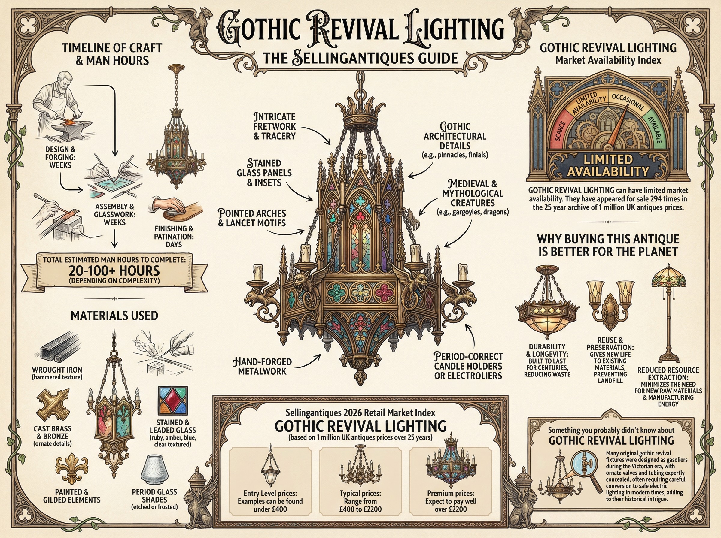 Gothic Revival Lighting Guide Infographic