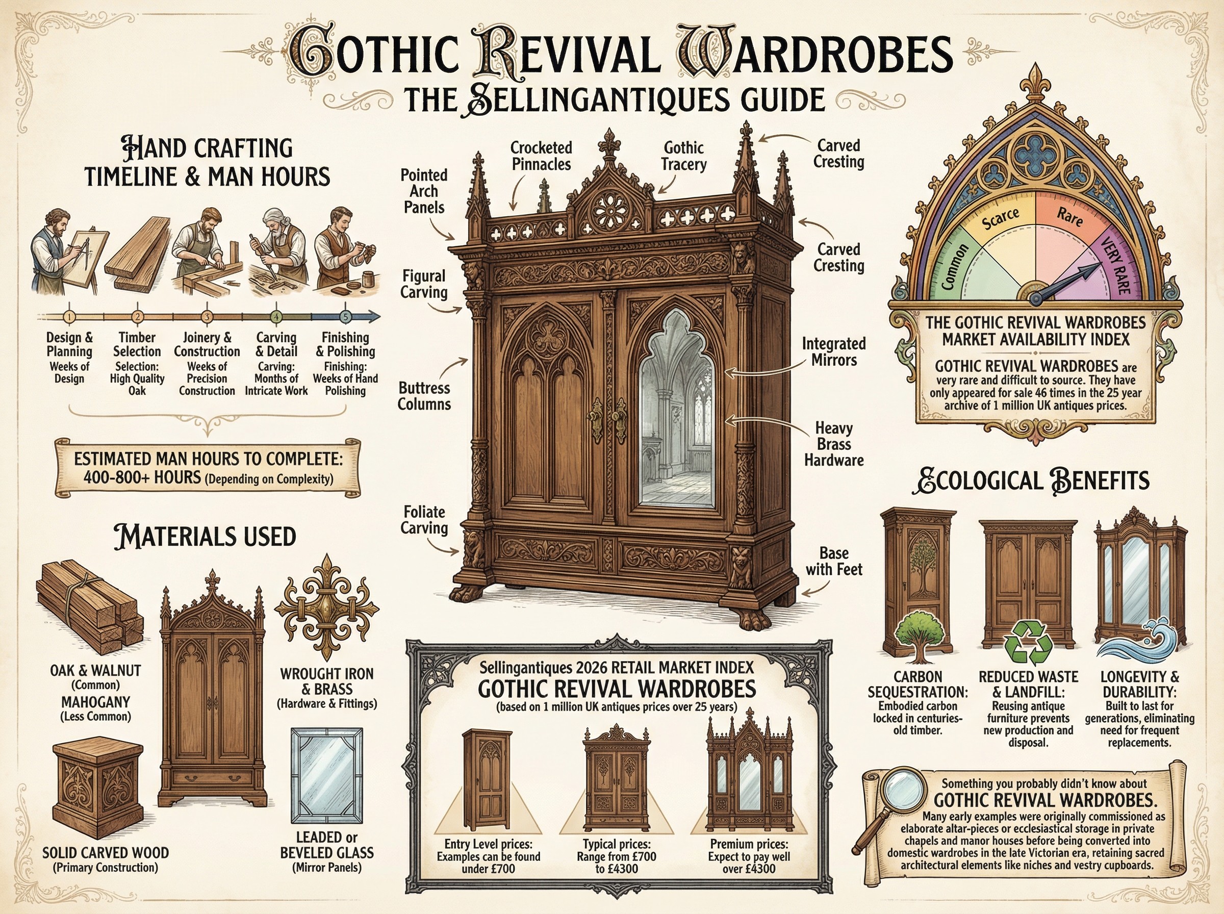 Gothic Revival Wardrobes Guide Infographic