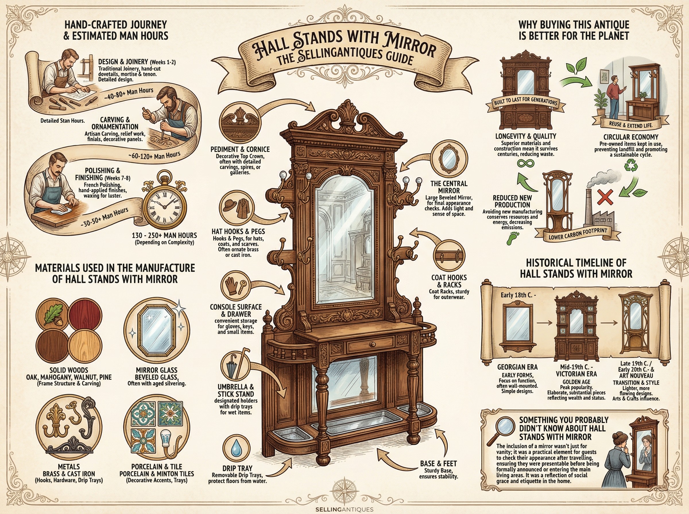 Hall Stands With Mirror Guide Infographic
