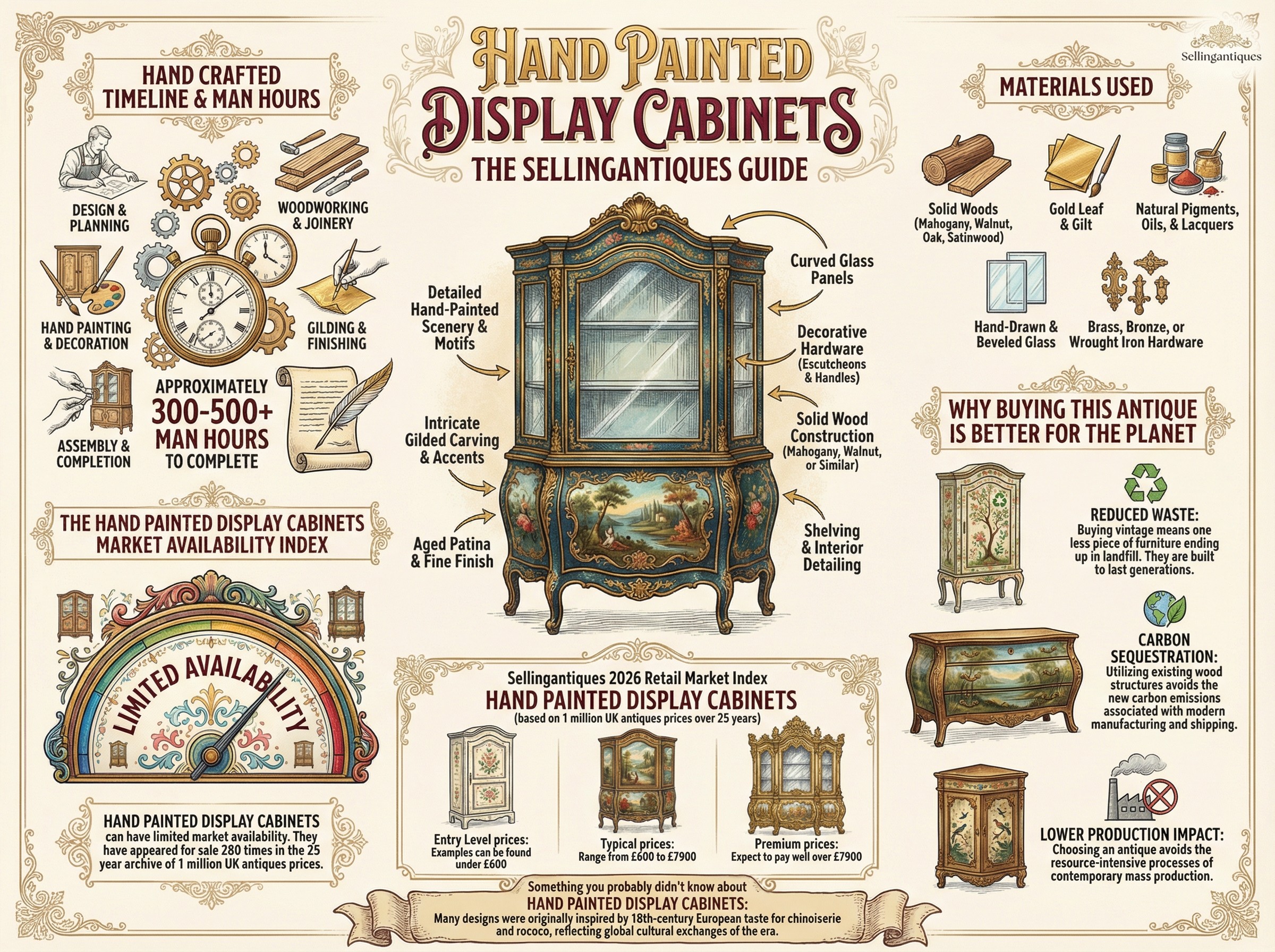Hand Painted Display Cabinets Guide Infographic