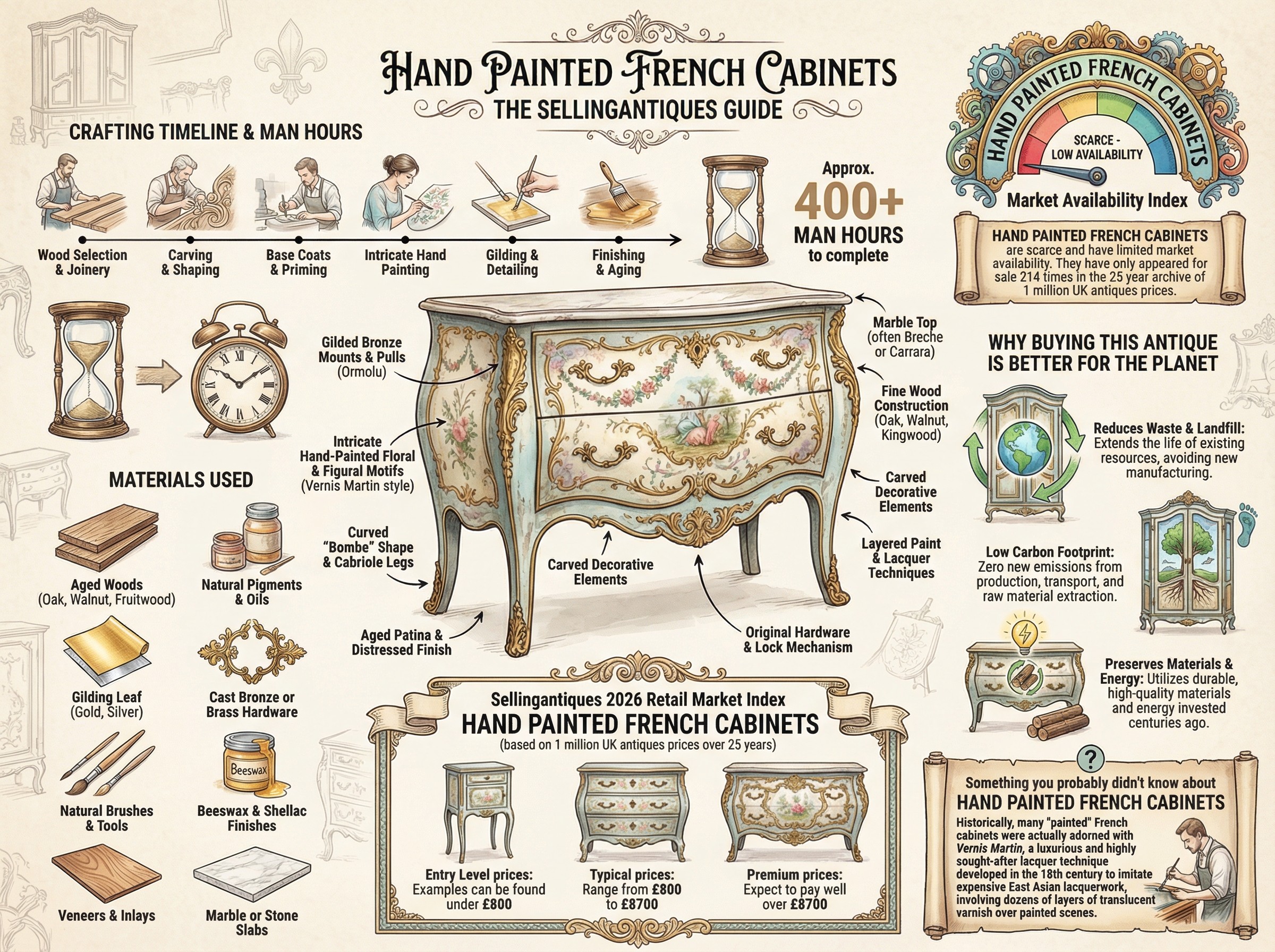 Hand Painted French Cabinets Guide Infographic