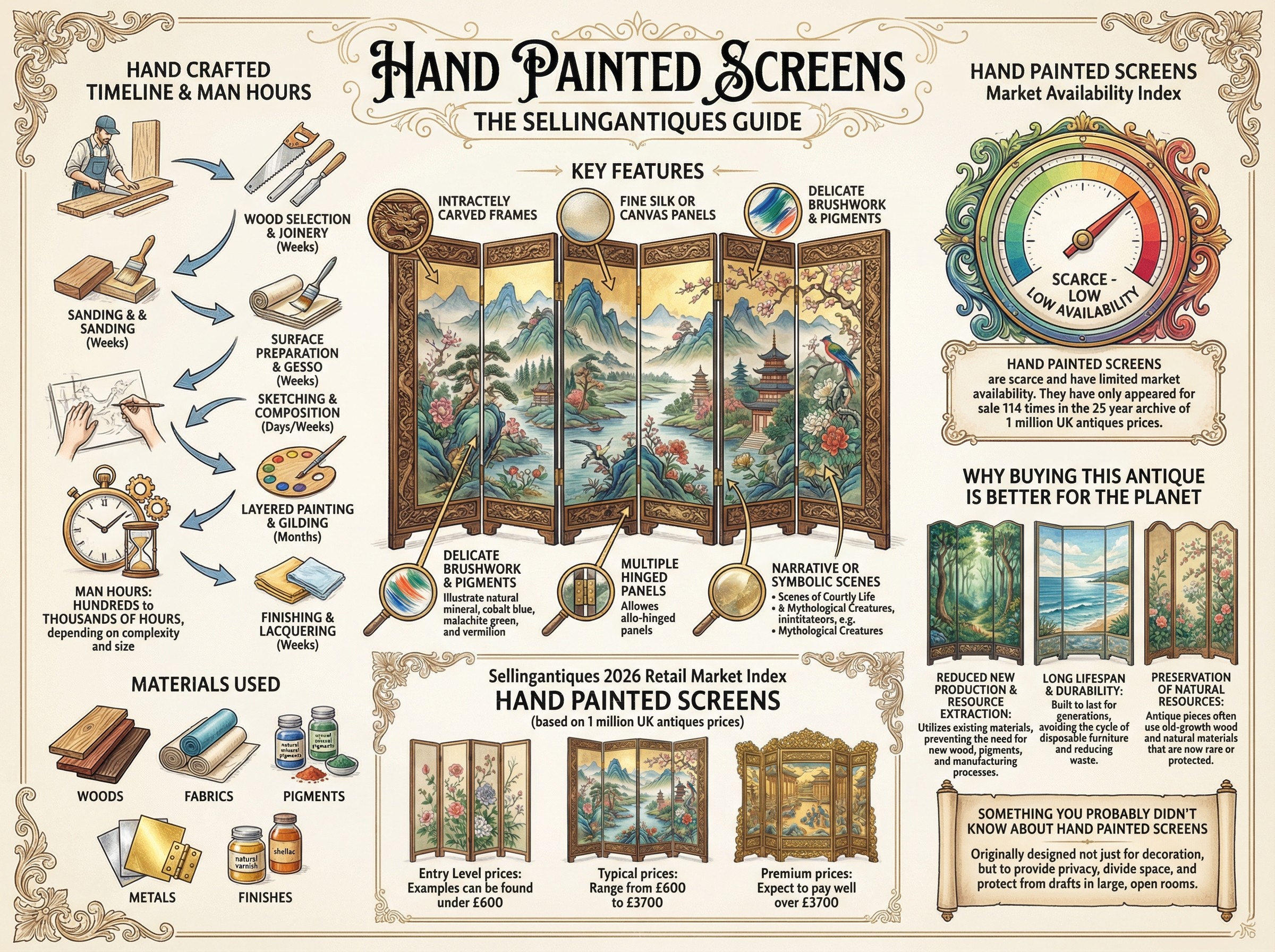 Hand Painted Screens Guide Infographic