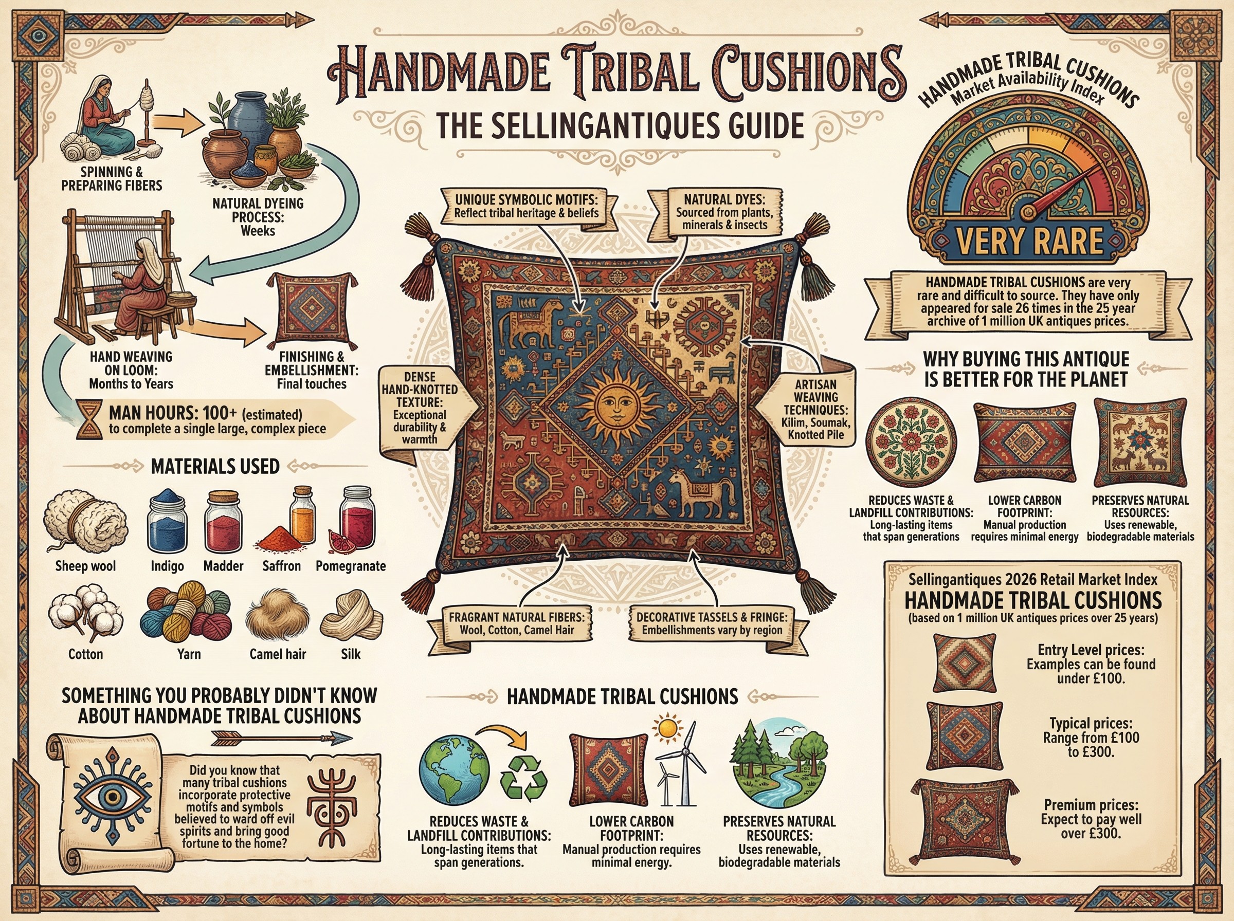 Handmade Tribal Cushions Guide Infographic