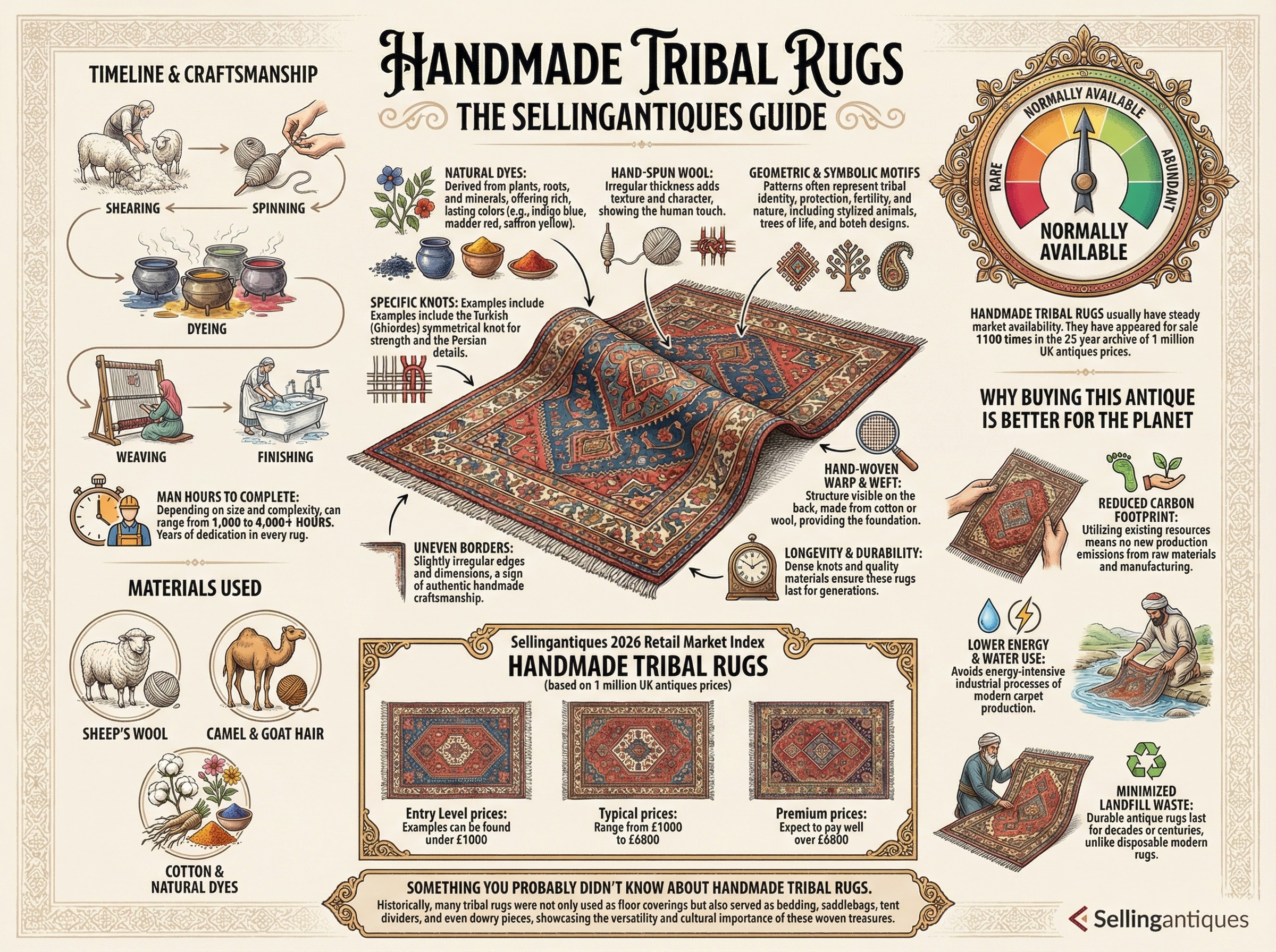 Handmade Tribal Rugs Guide Infographic