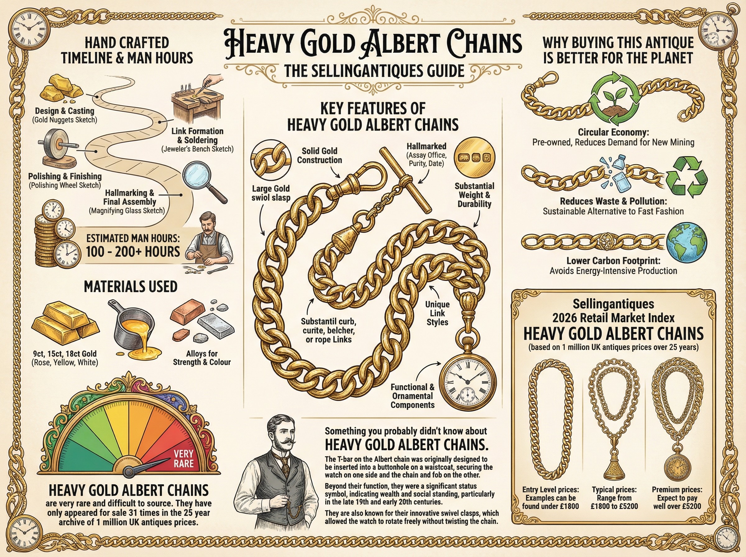 The Sellingantiques Guide to Heavy Gold Albert Chains