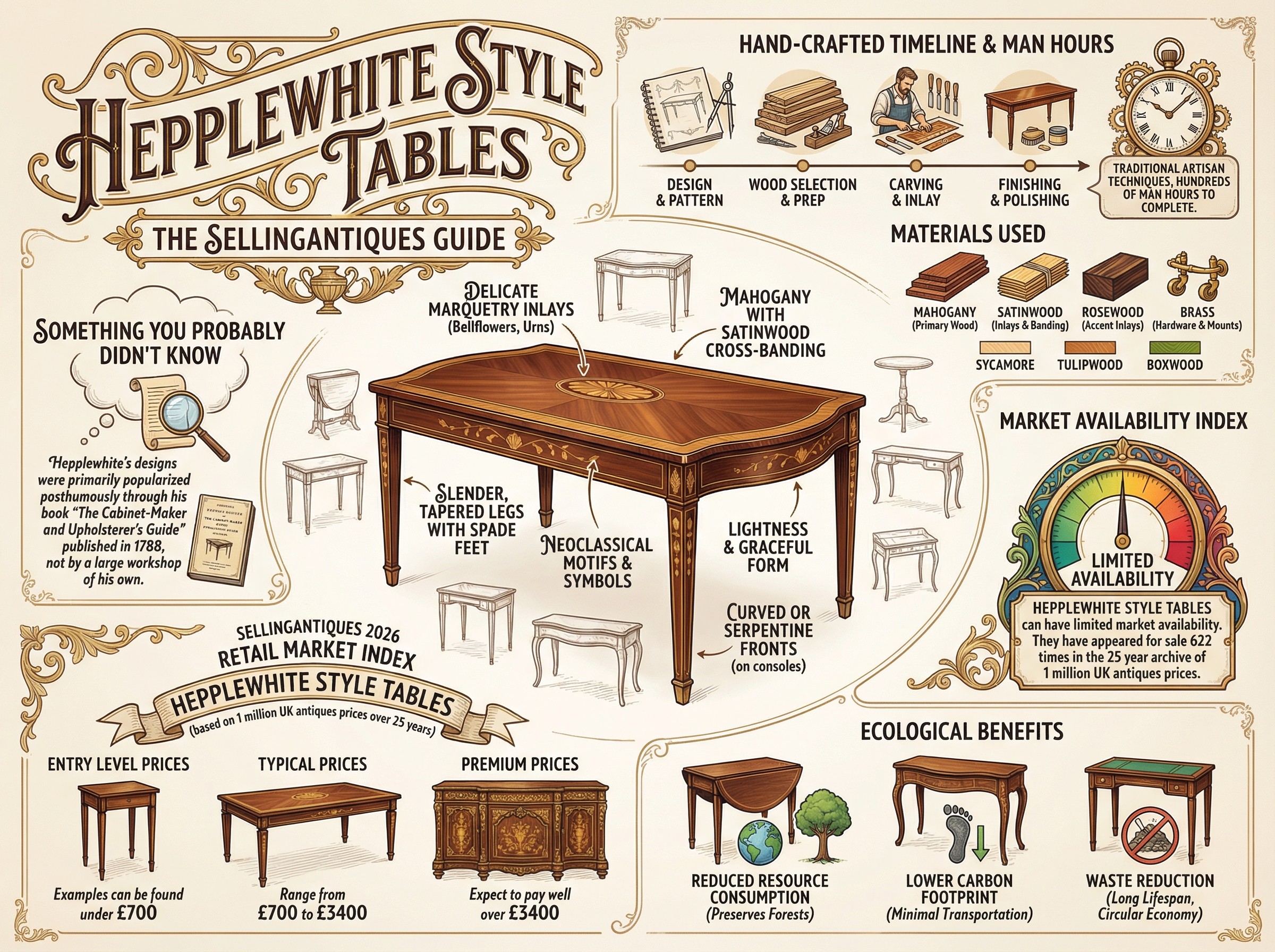 Hepplewhite Style Tables Guide Infographic