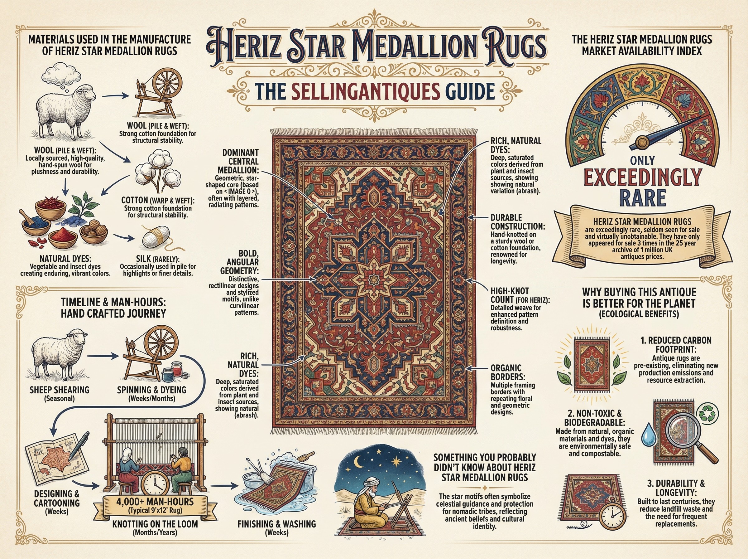 Heriz Star Medallion Rugs Guide Infographic