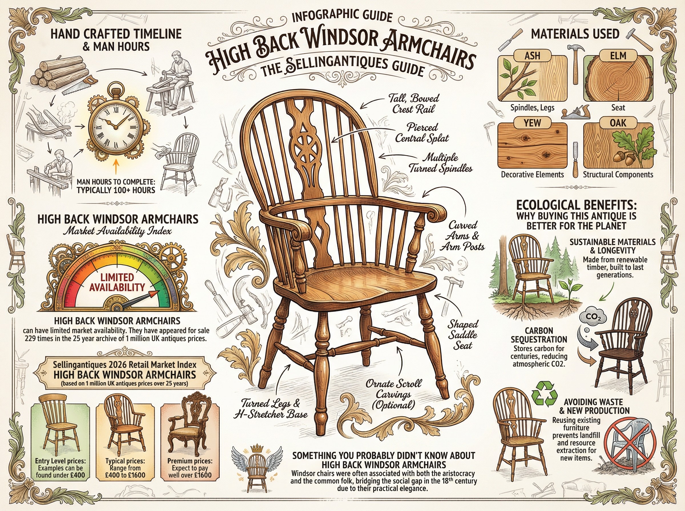 High Back Windsor Armchairs Guide Infographic
