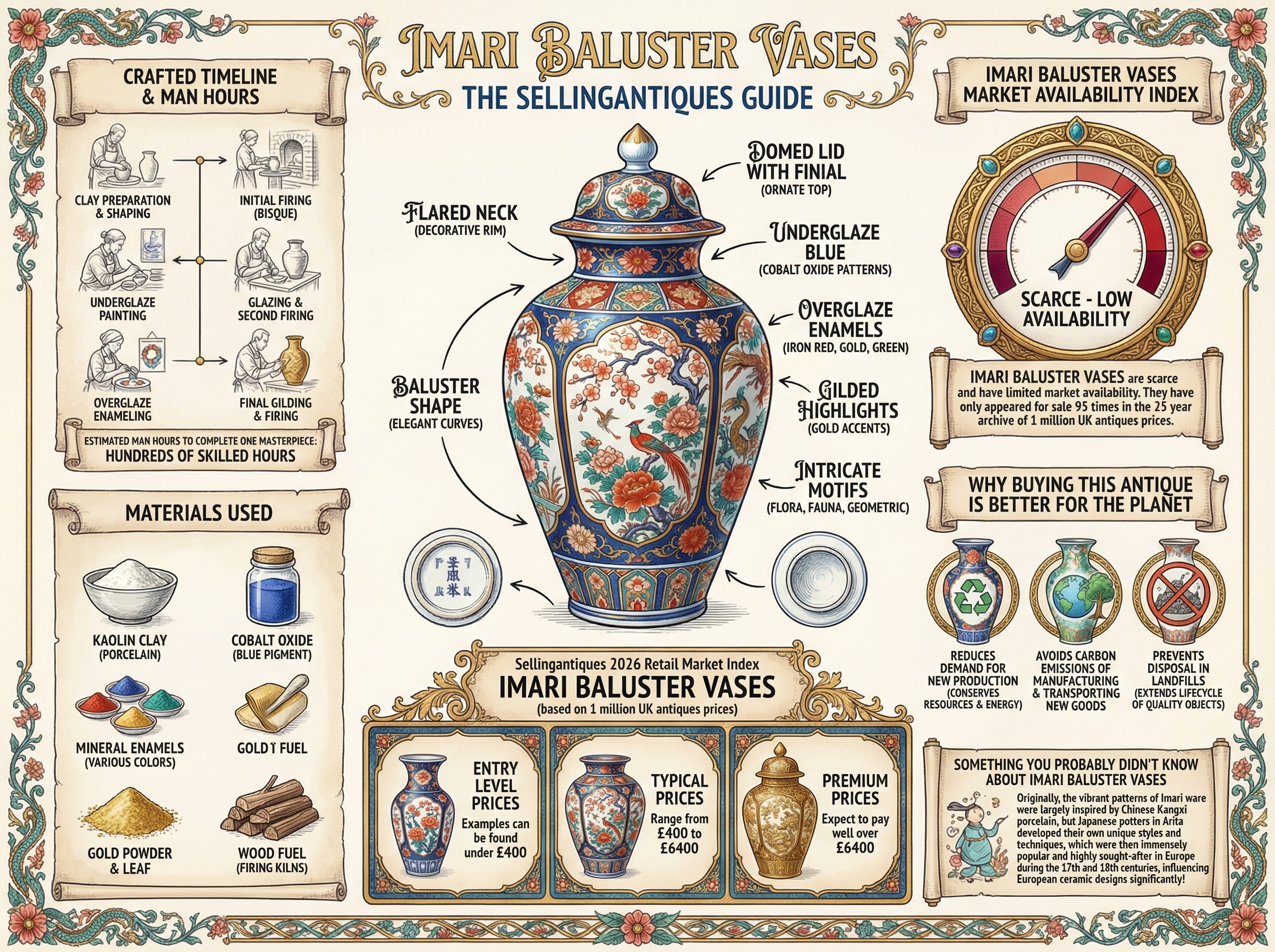 Imari Baluster Vases Guide Infographic