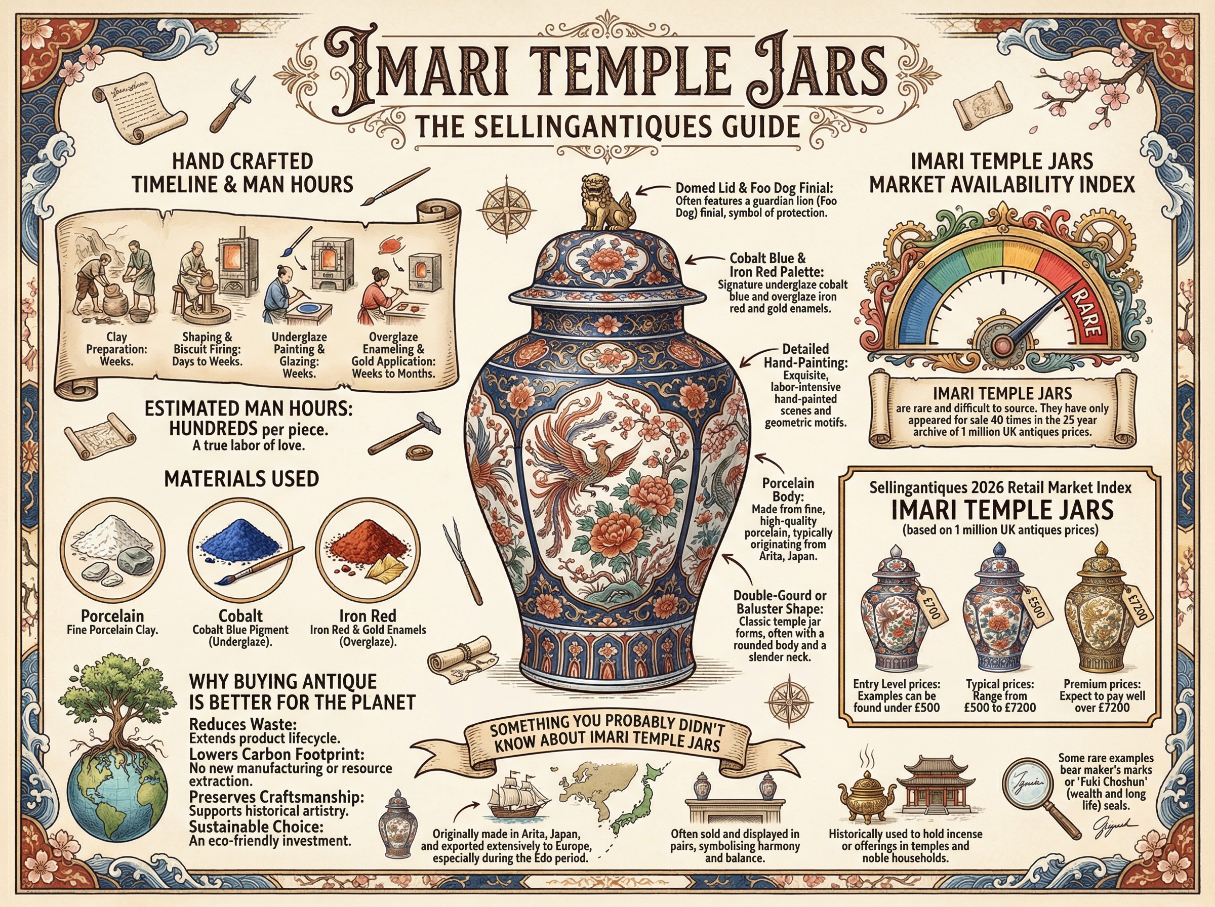 Imari Temple Jars Guide Infographic